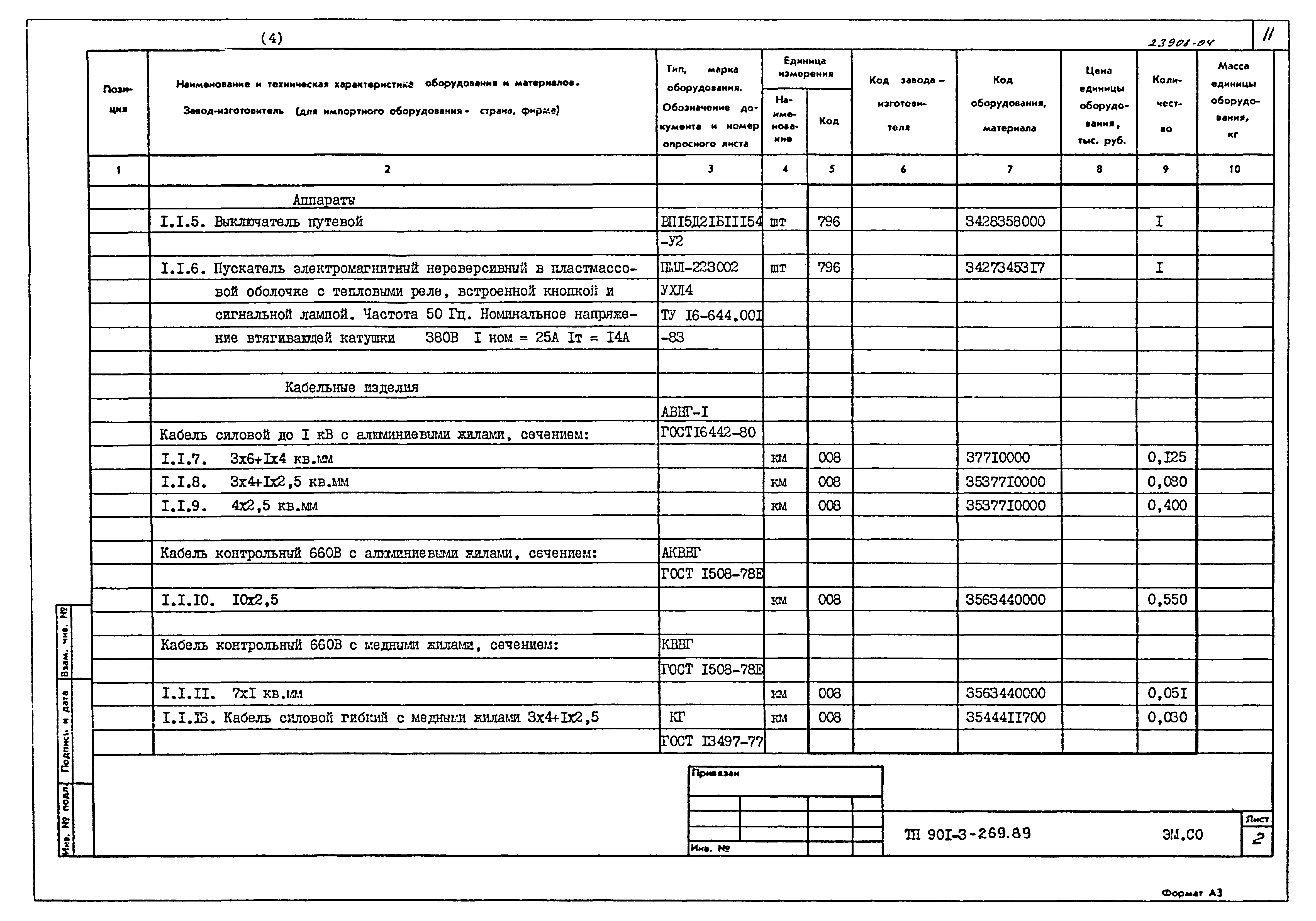 Типовой проект 901-3-269.89