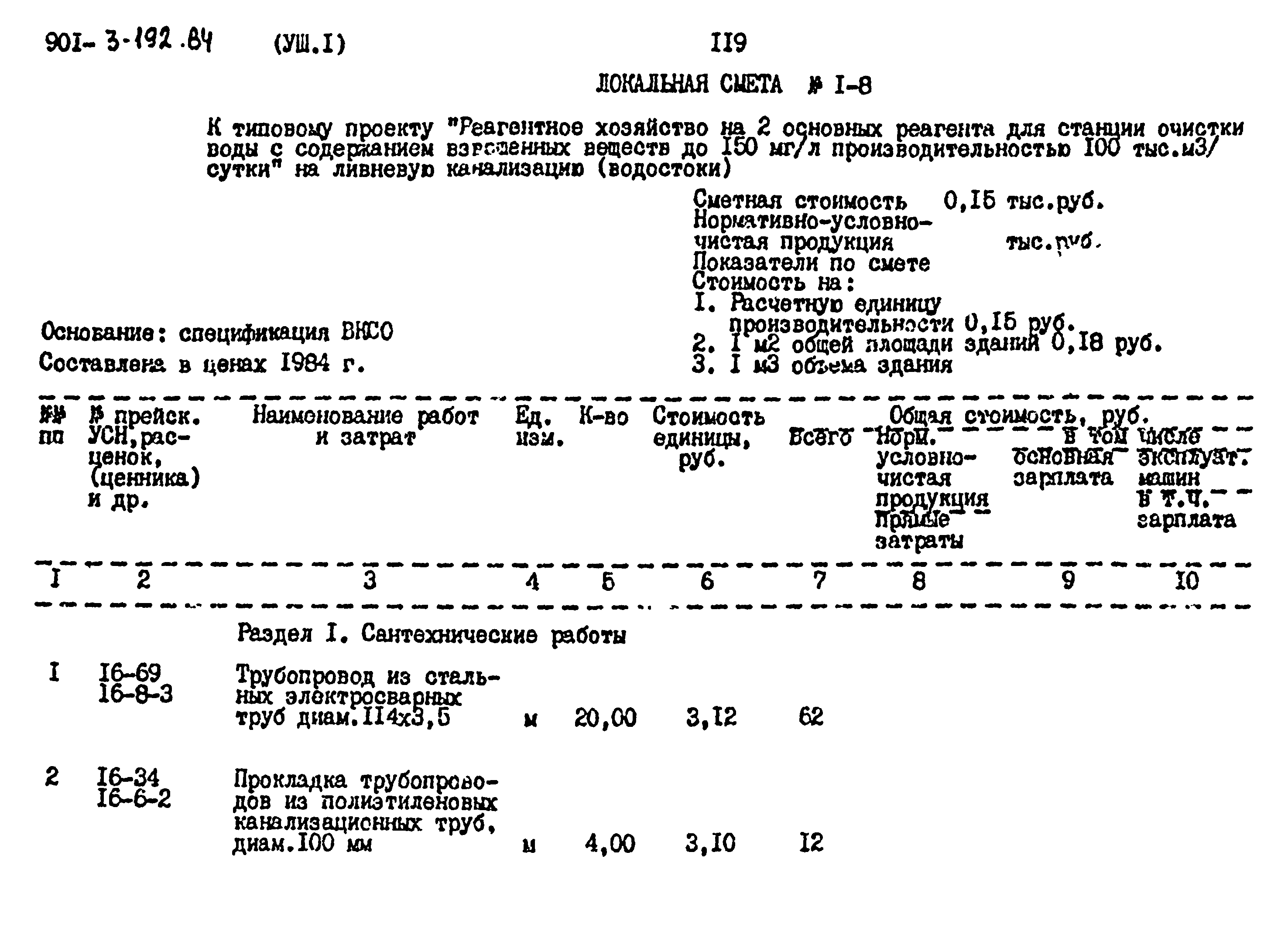 Типовой проект 901-3-192.84