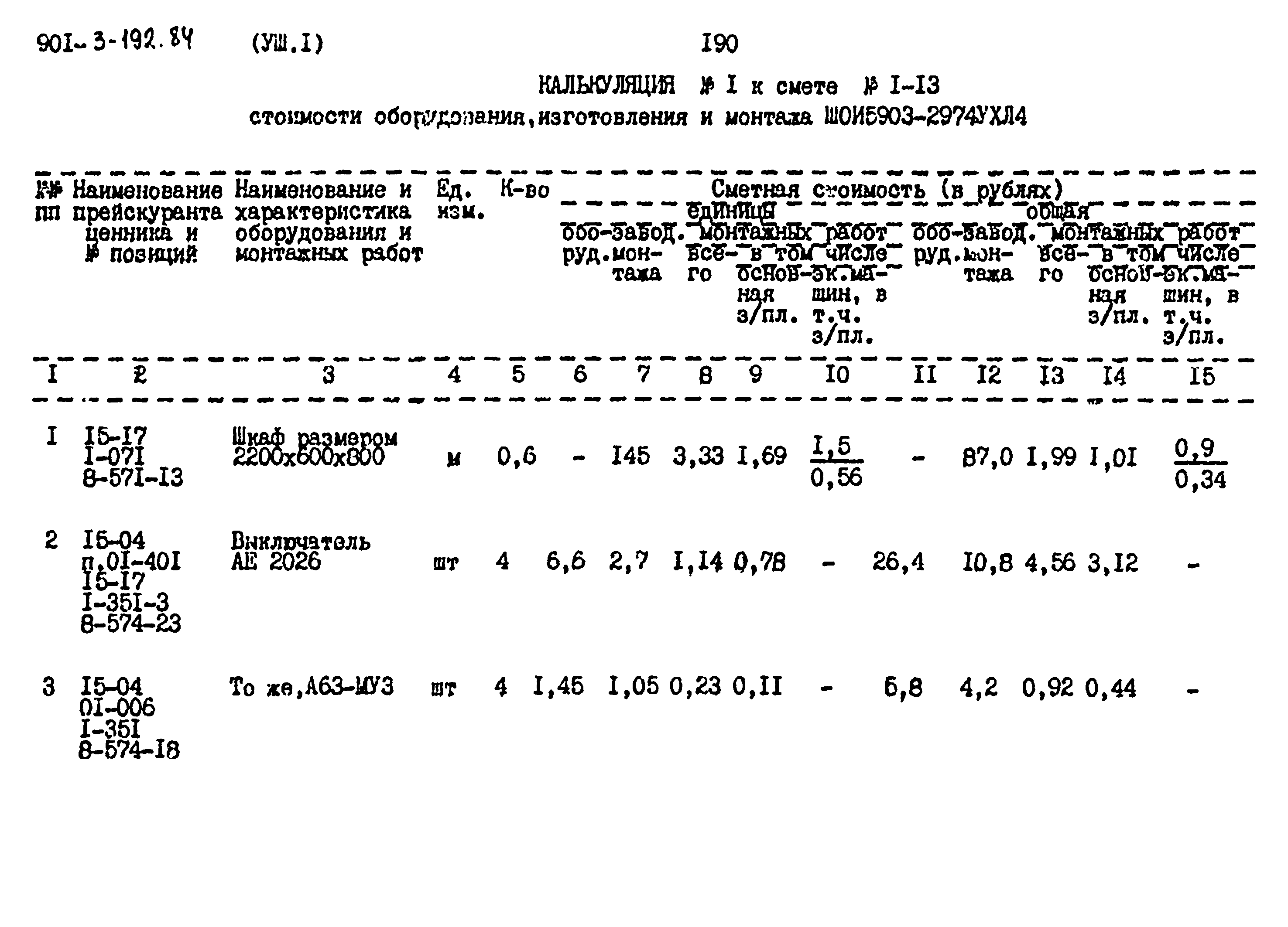 Типовой проект 901-3-192.84