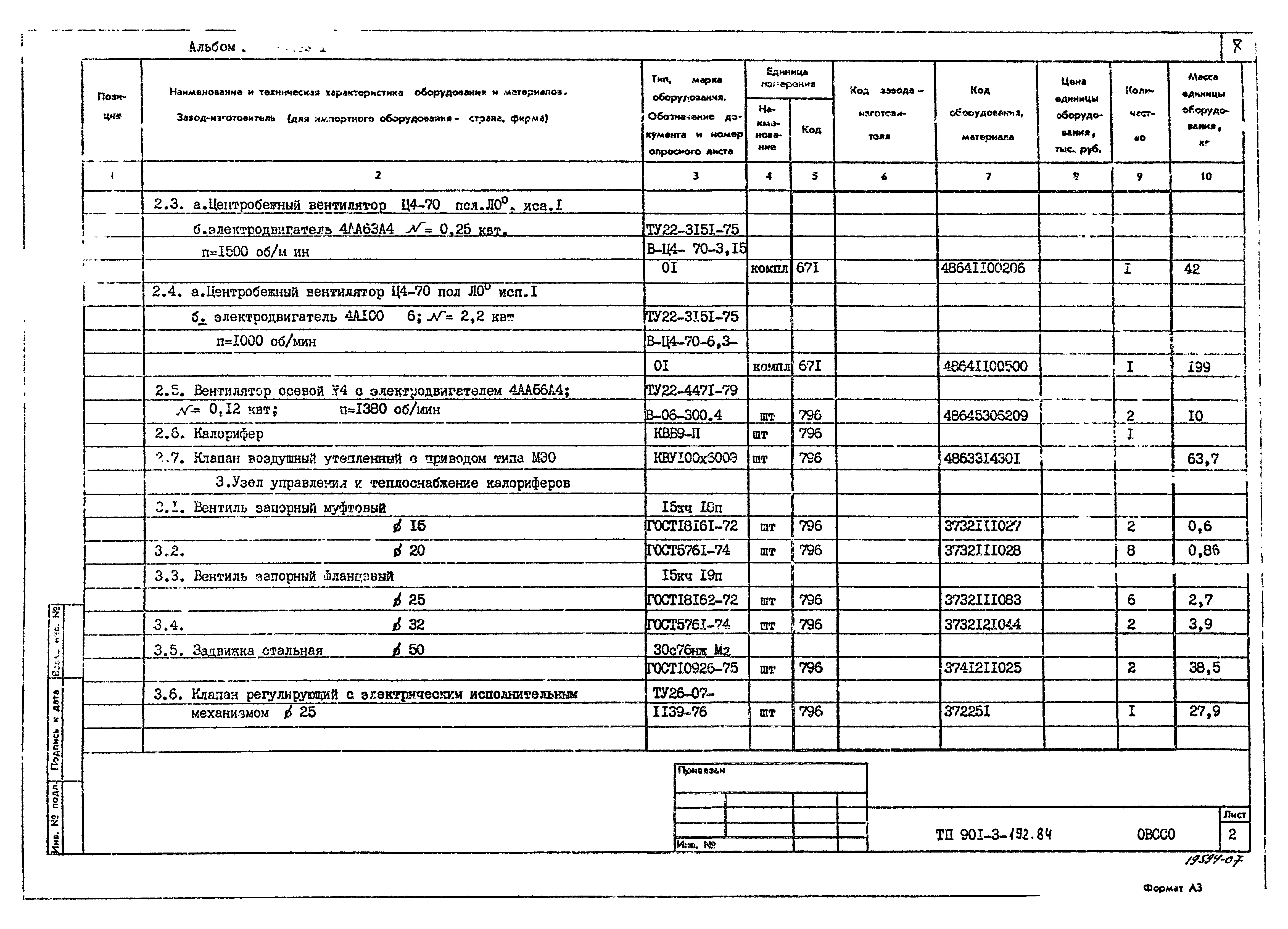 Типовой проект 901-3-192.84