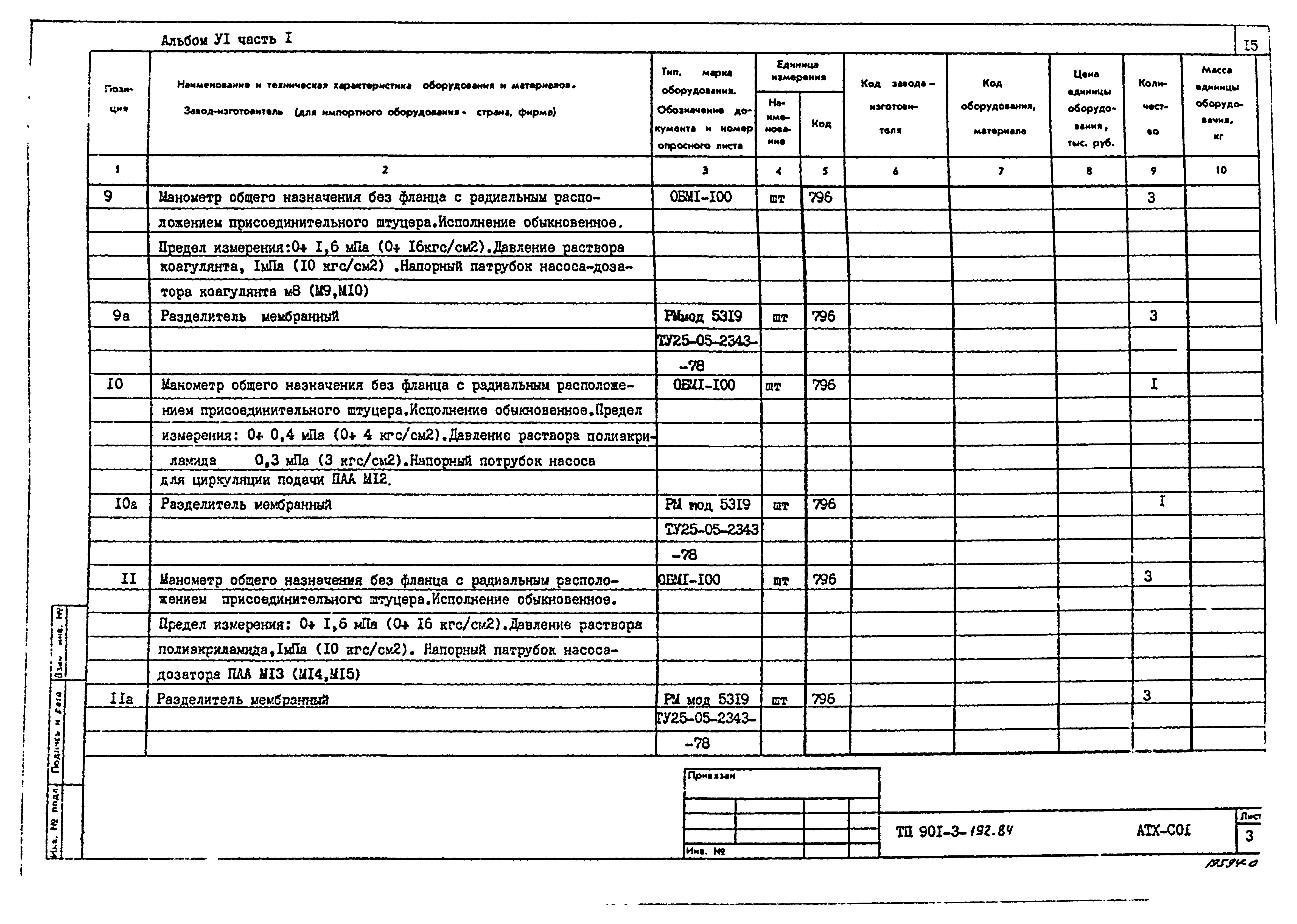 Типовой проект 901-3-192.84