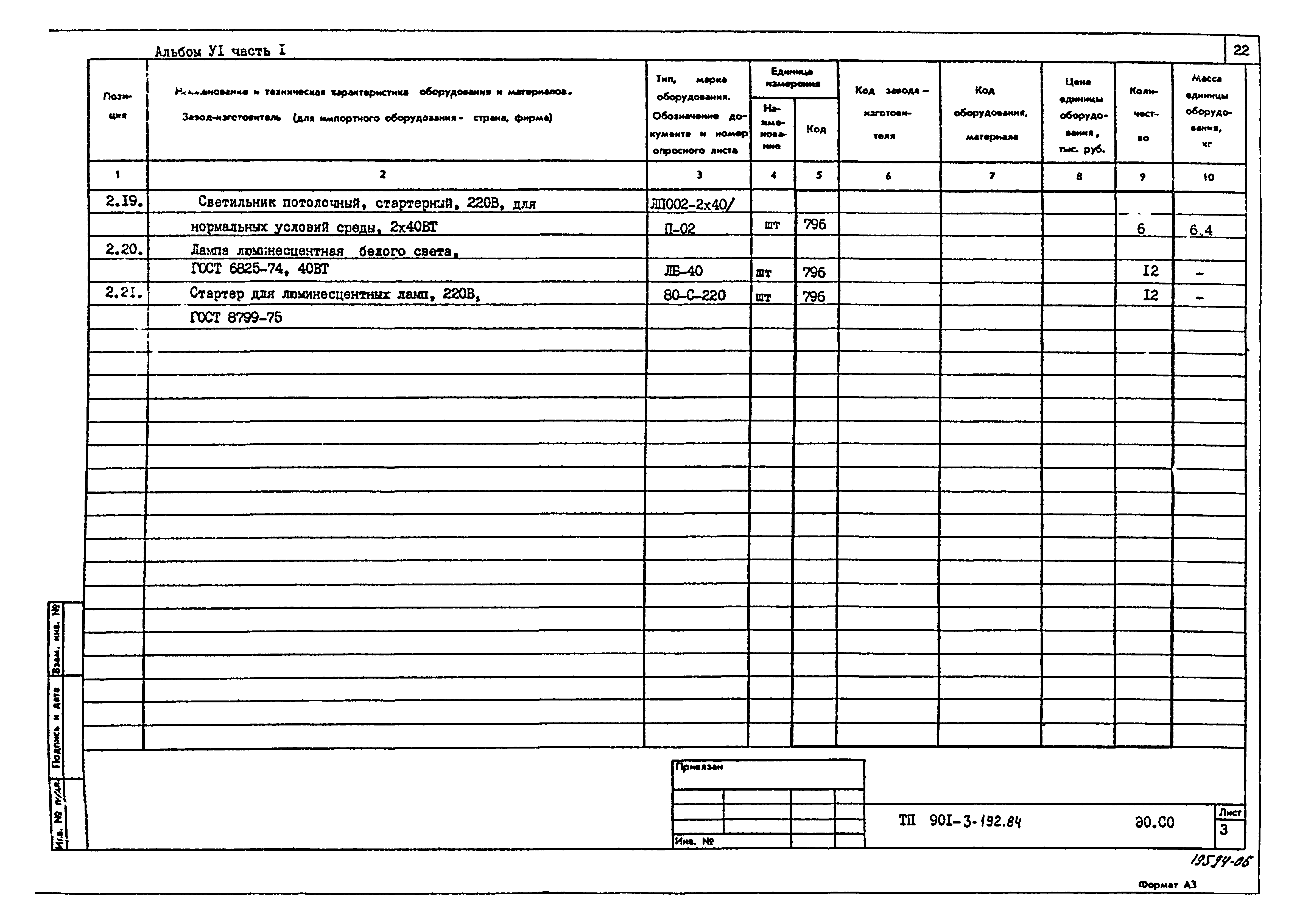 Типовой проект 901-3-192.84