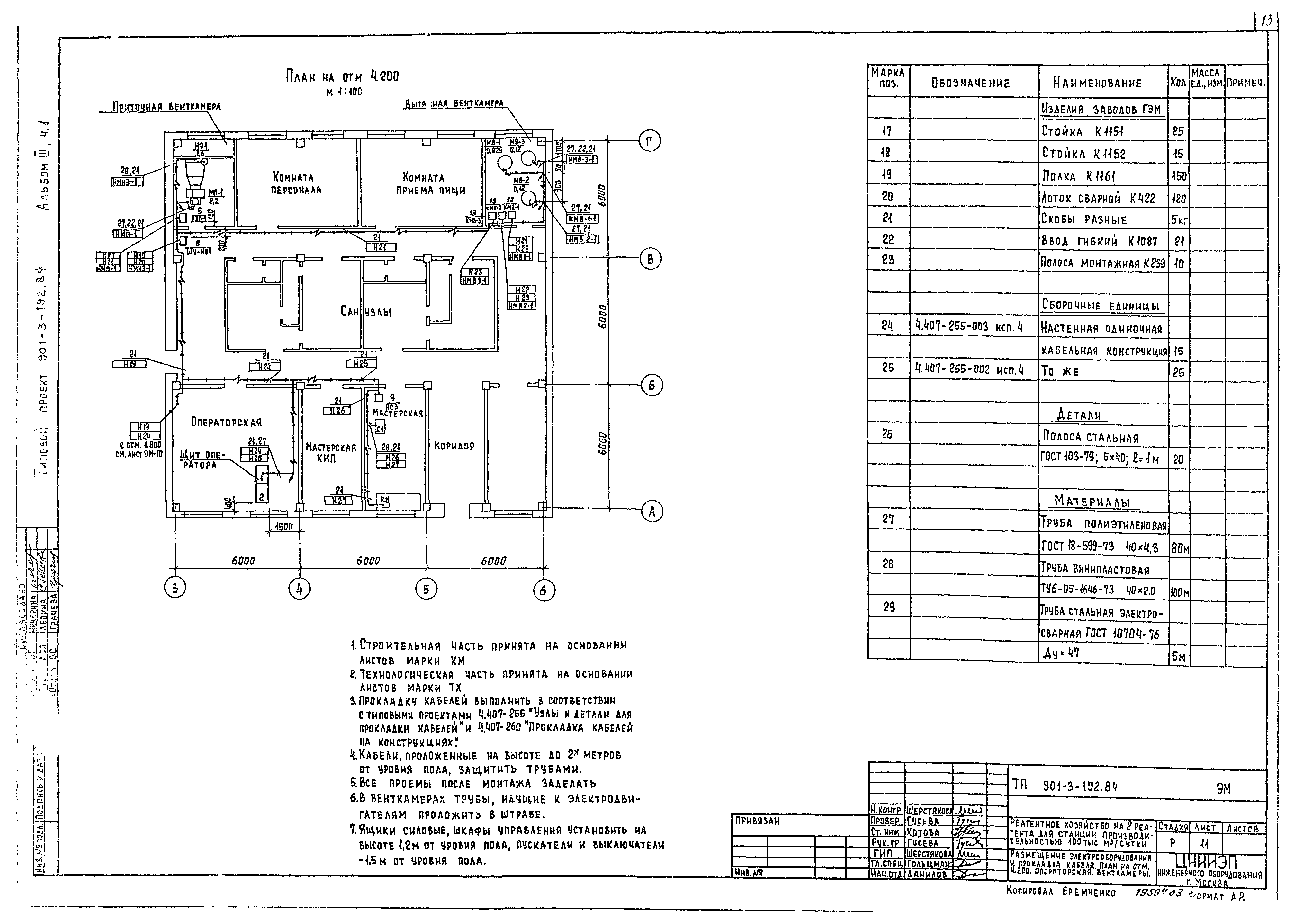 Типовой проект 901-3-192.84