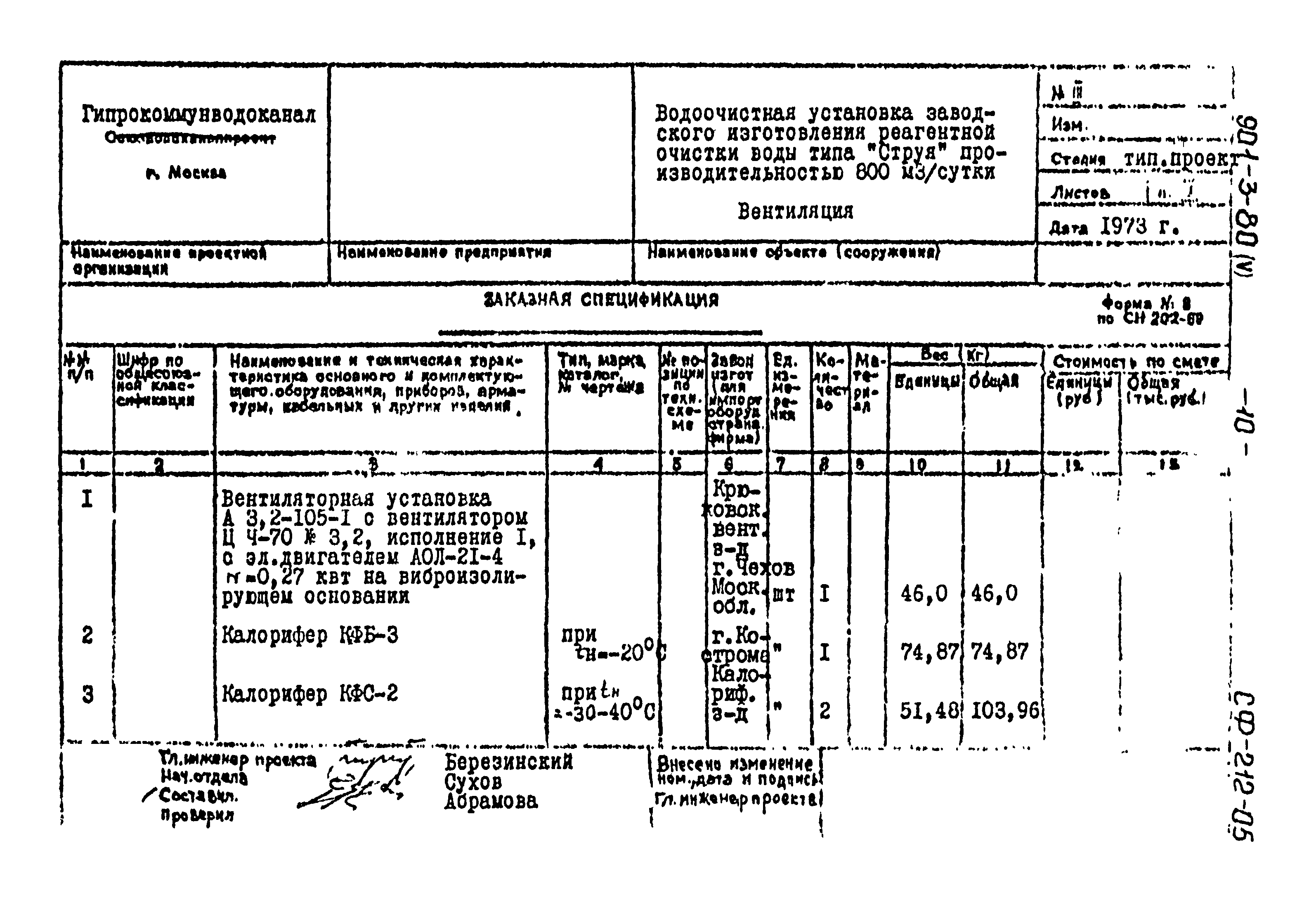 Типовой проект 901-3-80