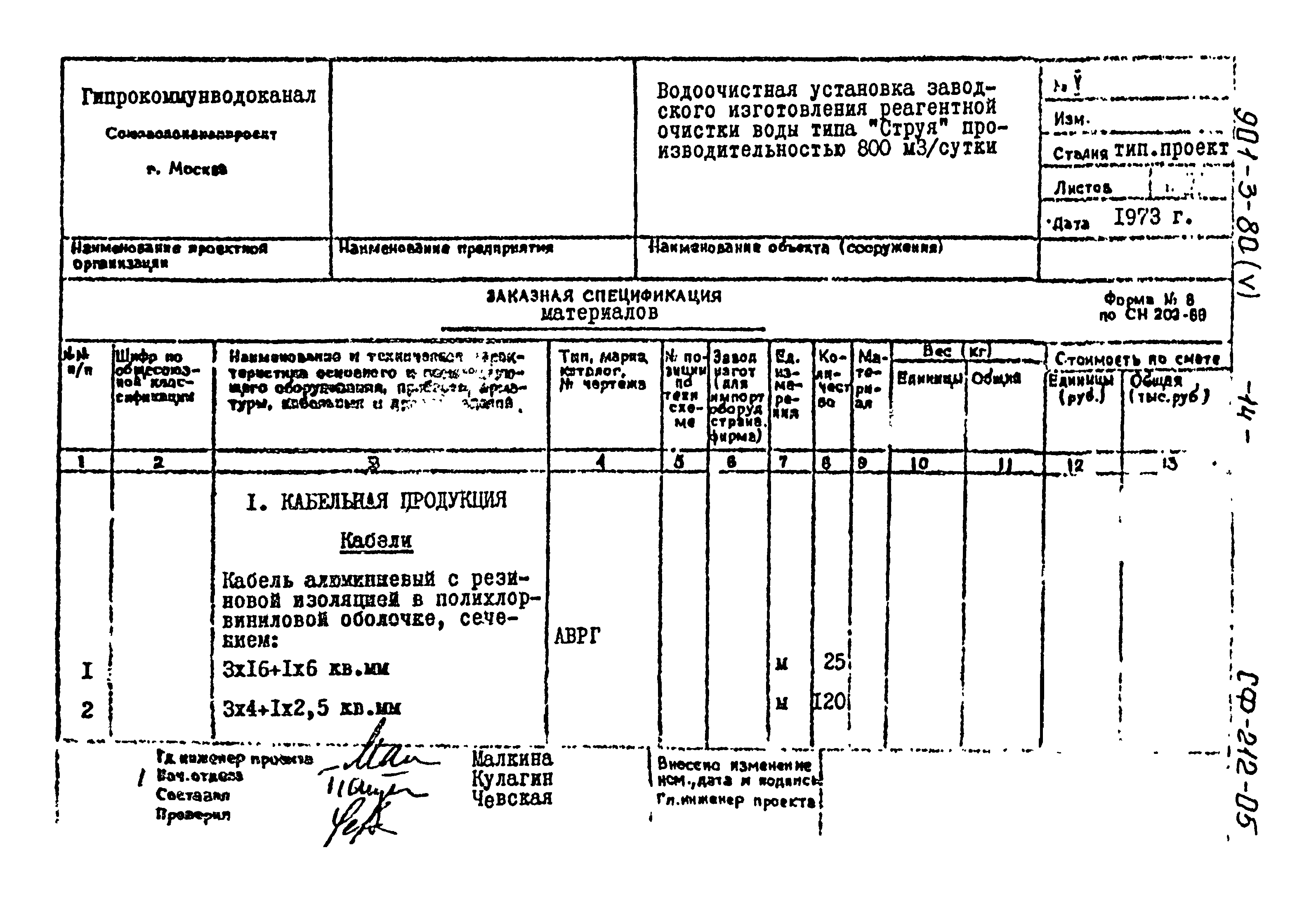 Типовой проект 901-3-80