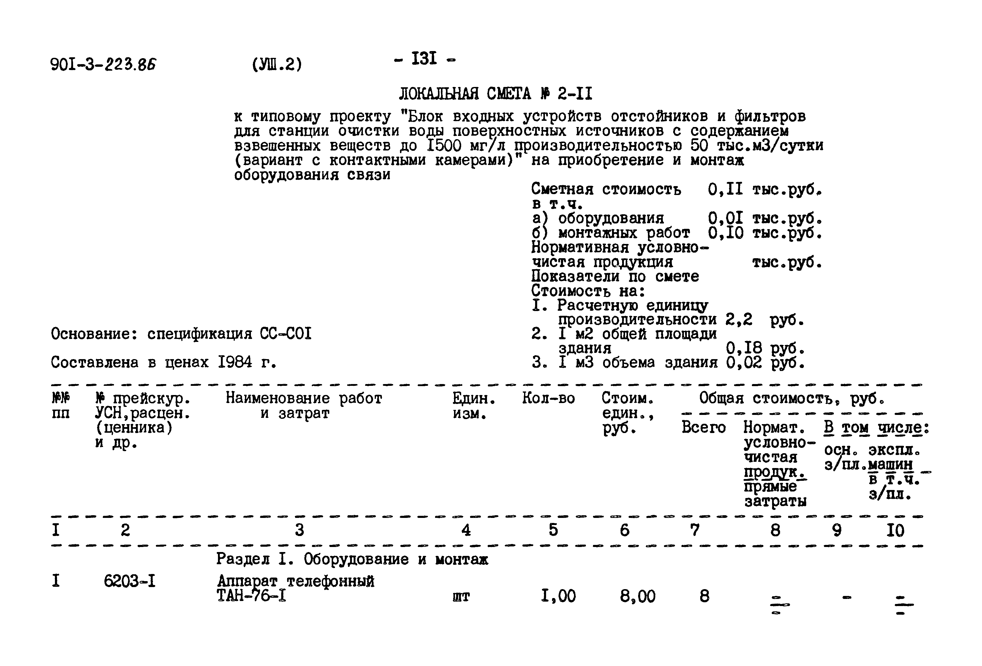 Типовой проект 901-3-223.86