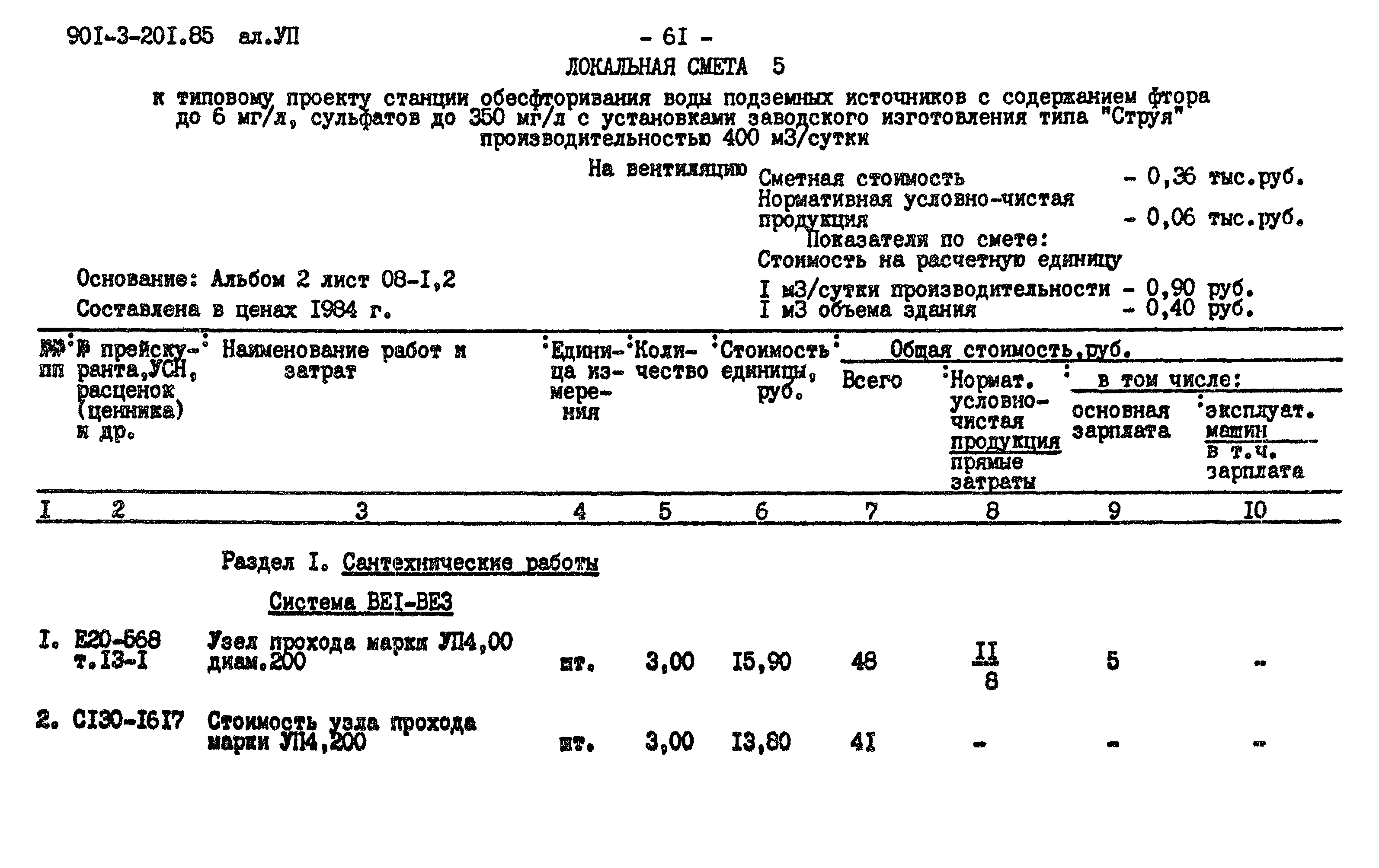 Типовой проект 901-3-201.85