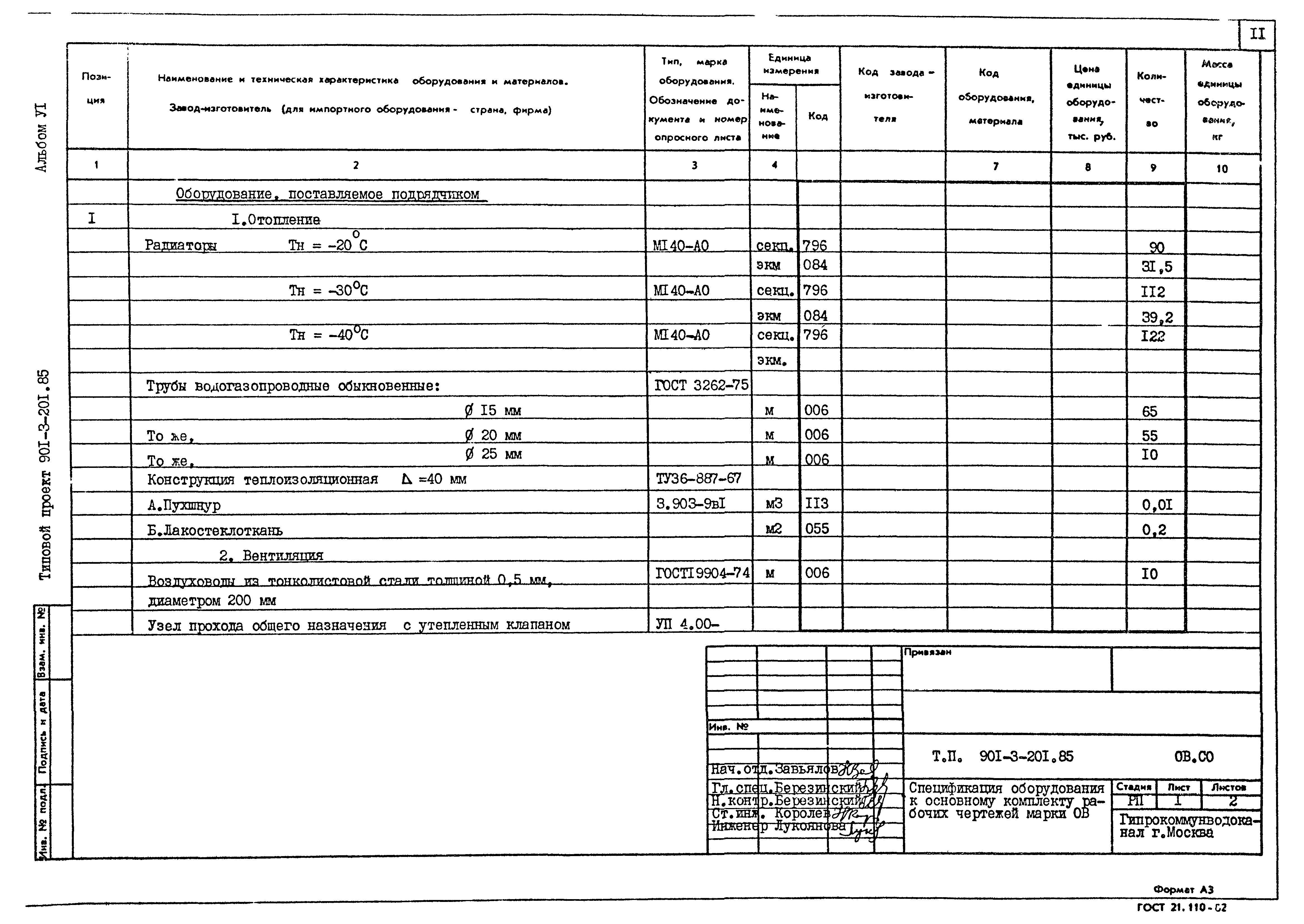 Типовой проект 901-3-201.85