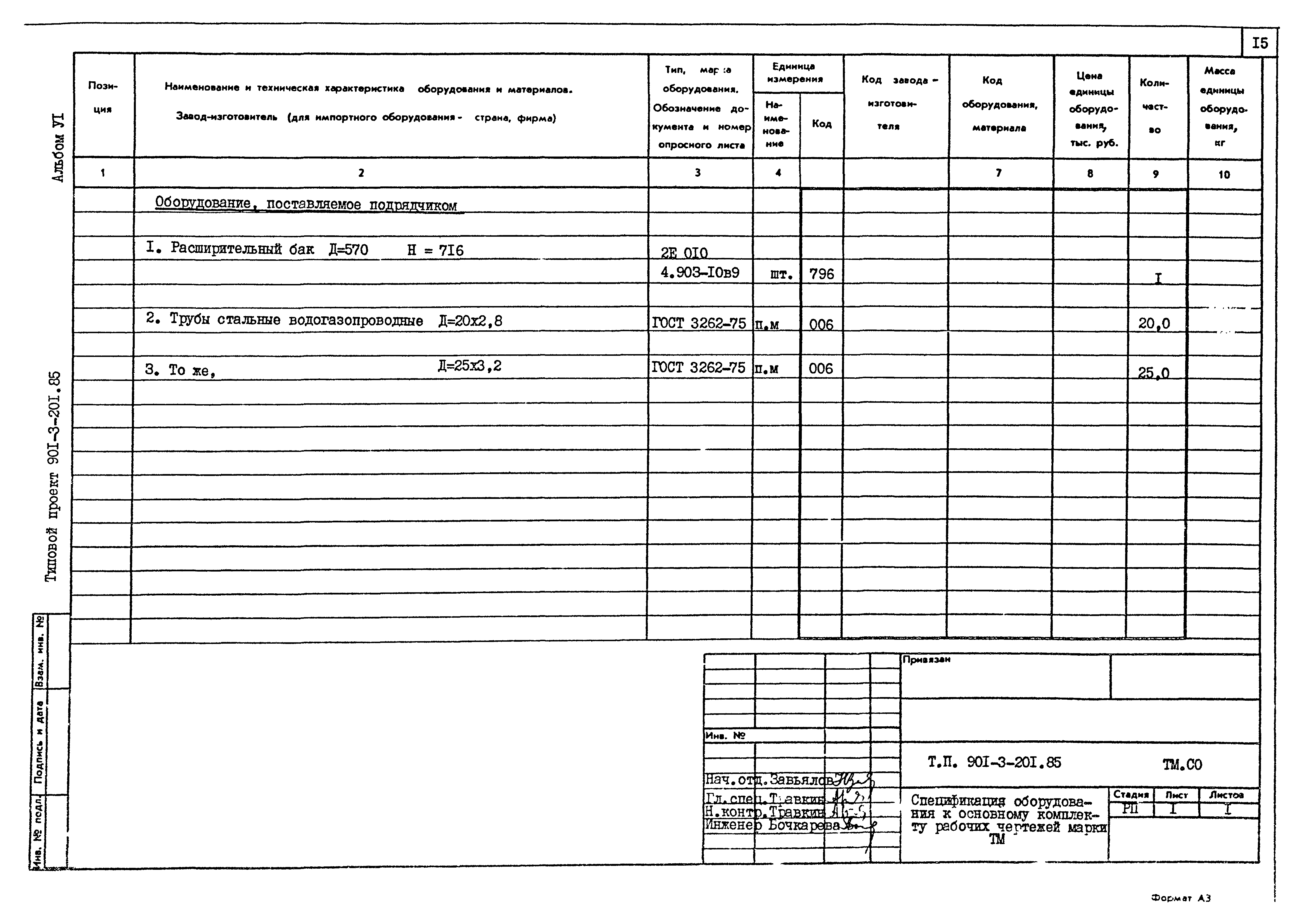Типовой проект 901-3-201.85