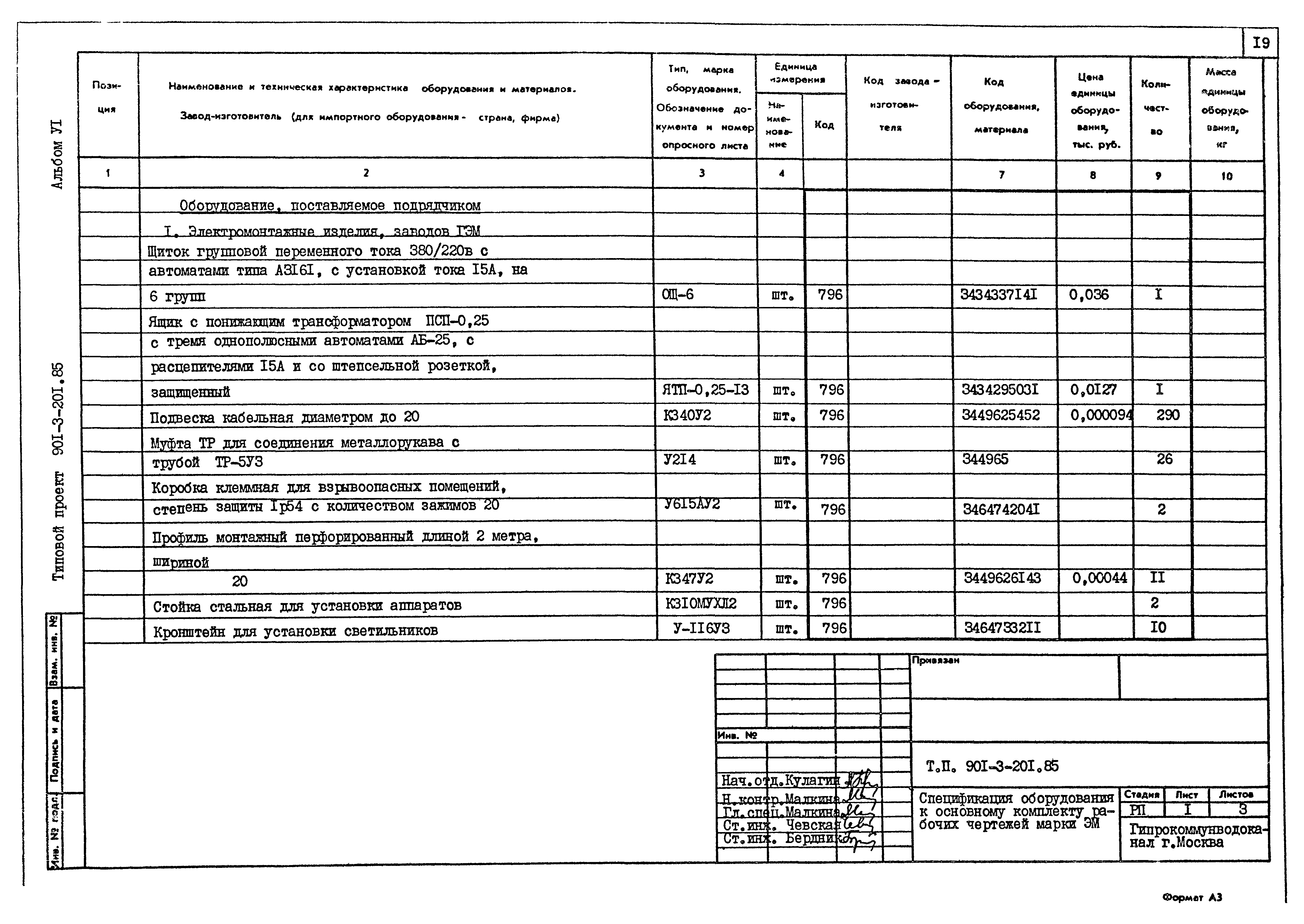 Типовой проект 901-3-201.85