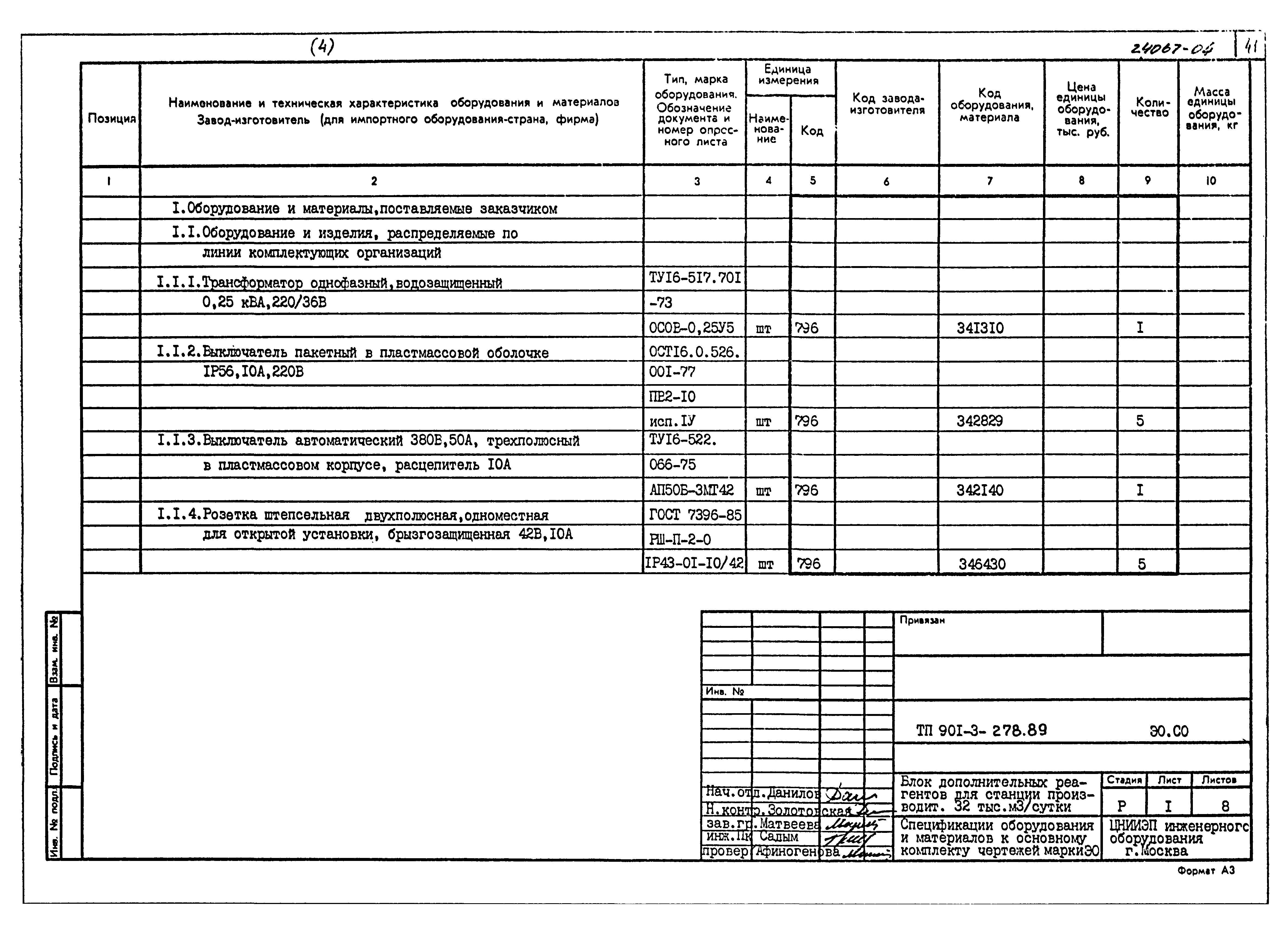 Типовой проект 901-3-278.89