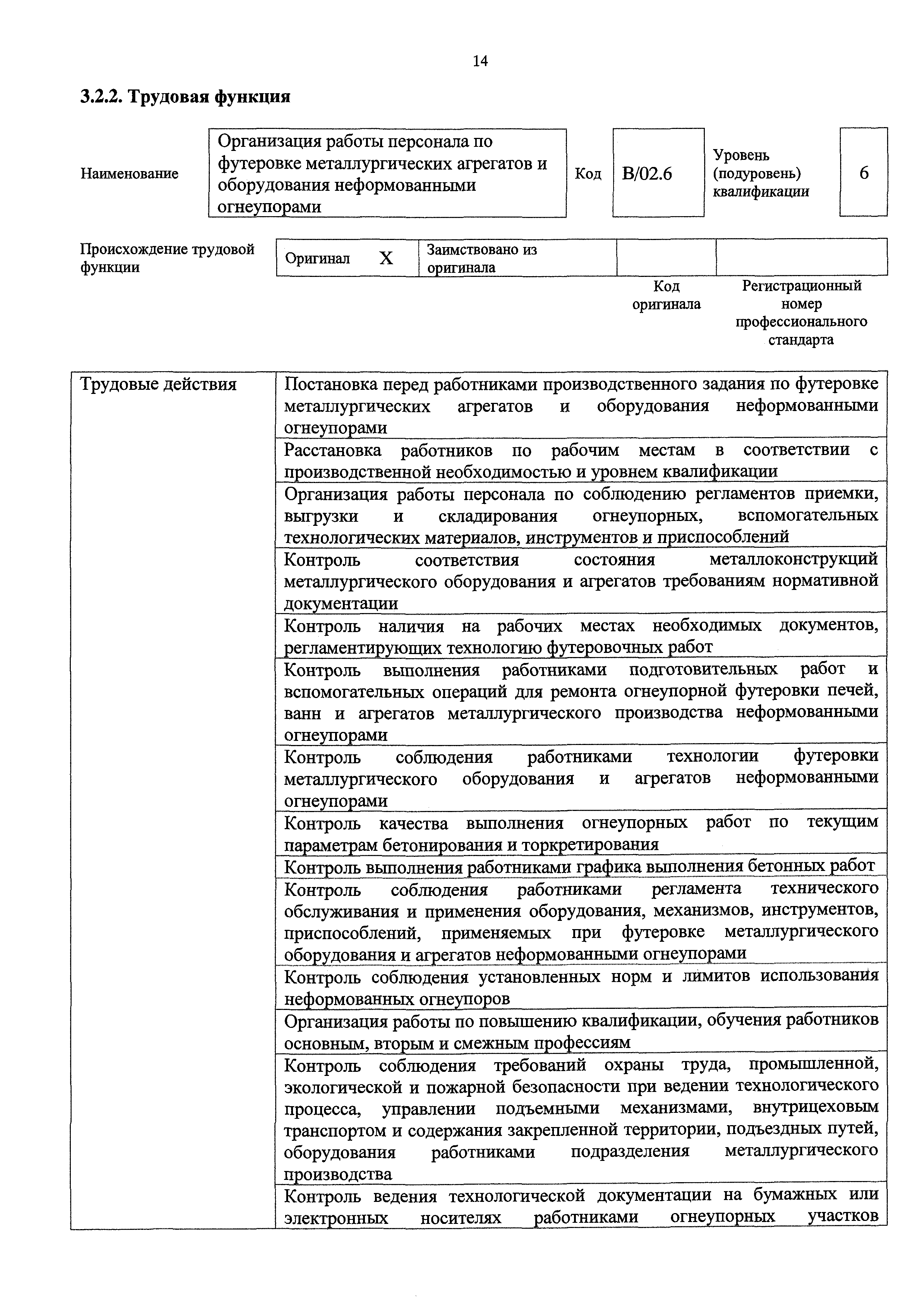 Скачать Приказ 123н Об утверждении профессионального стандарта Специалист  по огнеупорным работам в металлургическом производстве