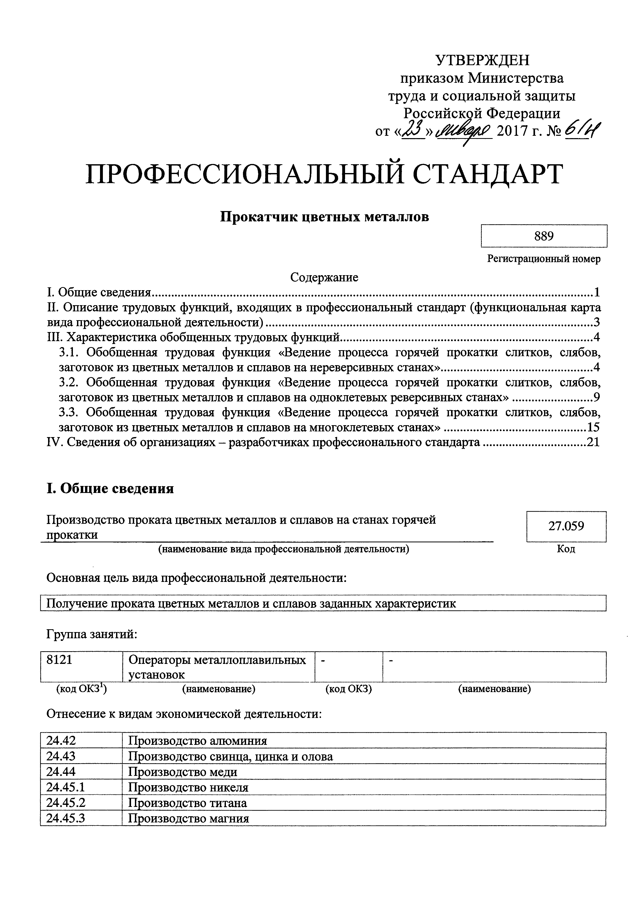 Приказ 61н