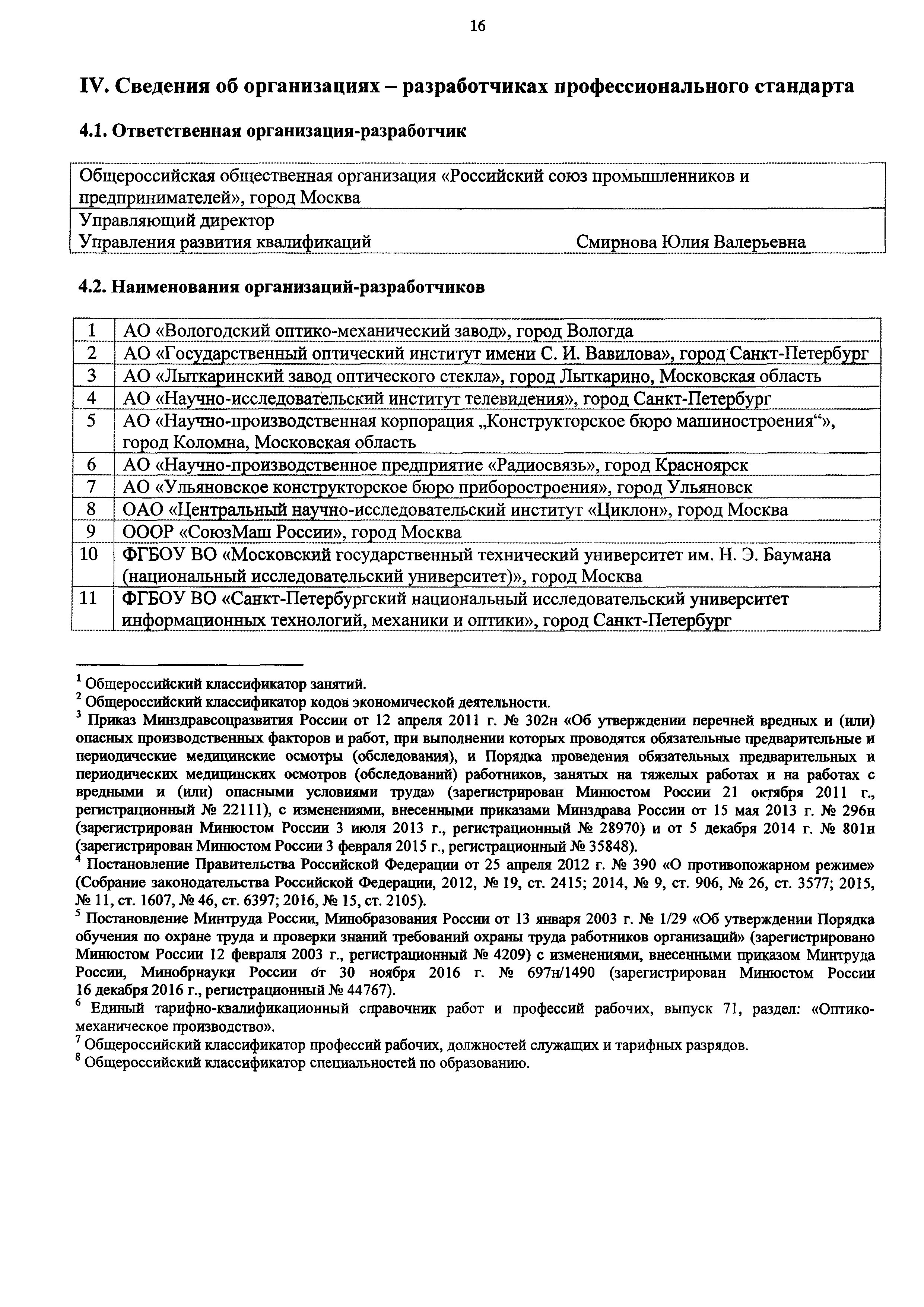 Скачать Приказ 156н Об утверждении профессионального стандарта Оптик-механик