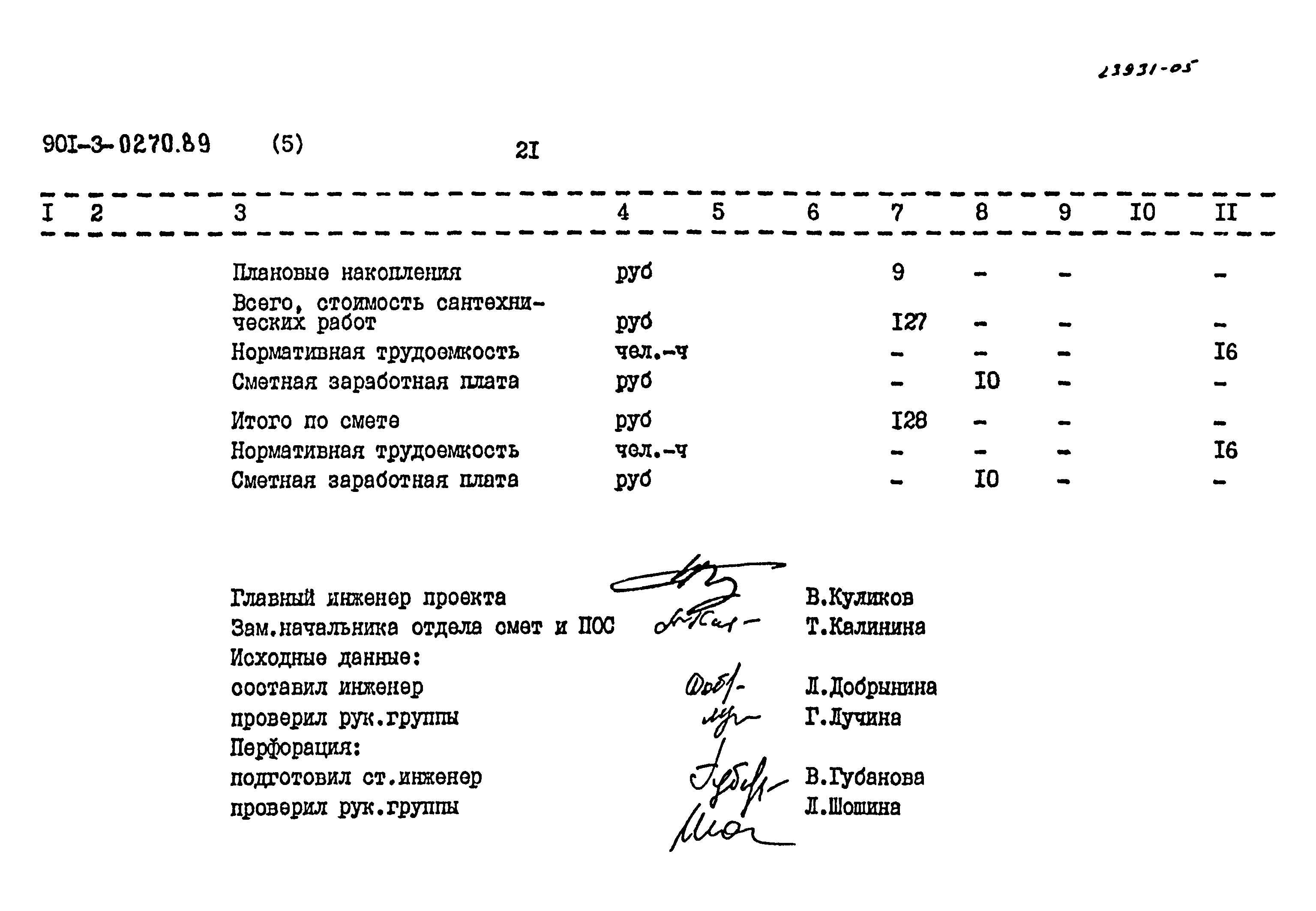 Типовые проектные решения 901-3-0270.89