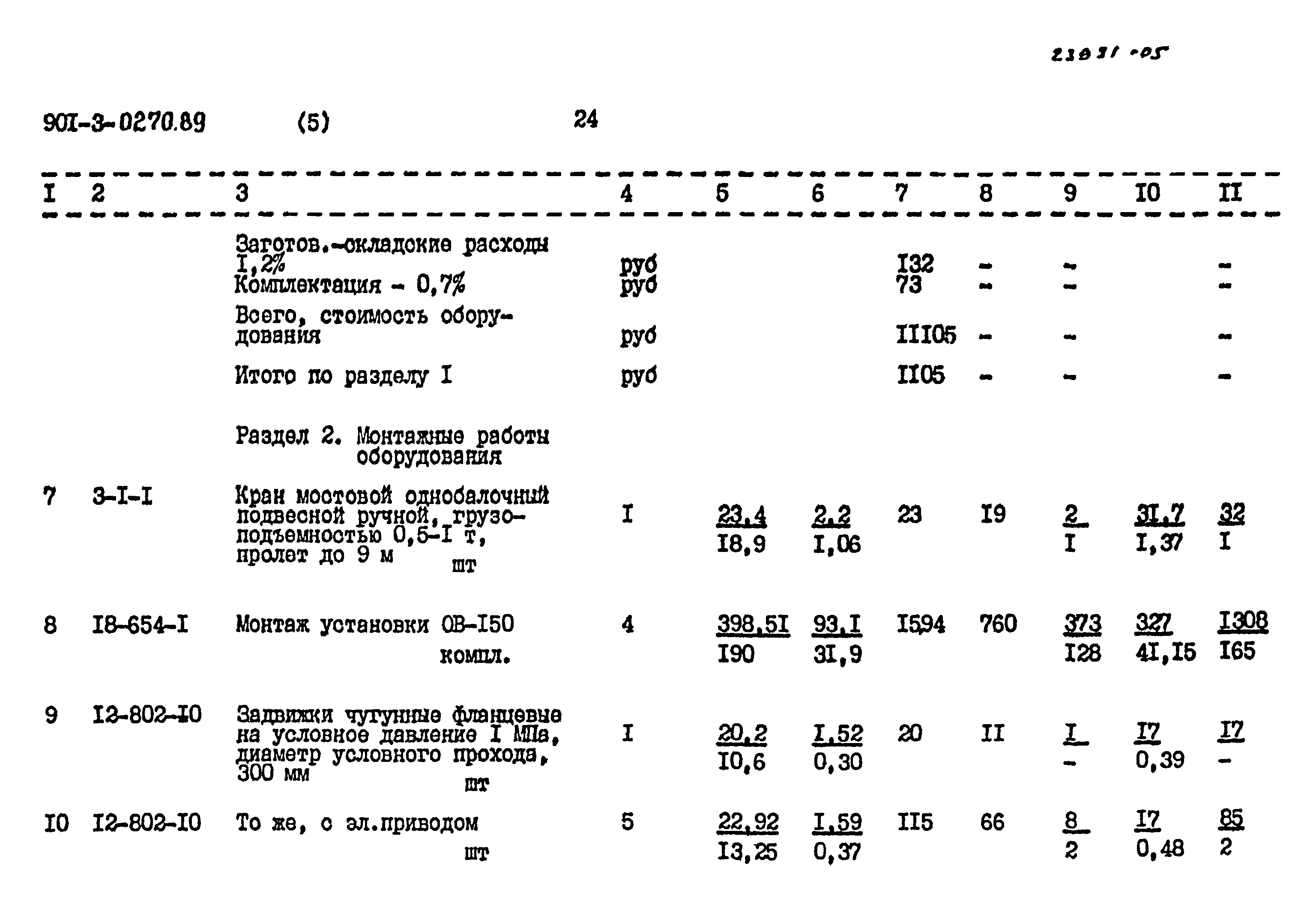 Типовые проектные решения 901-3-0270.89