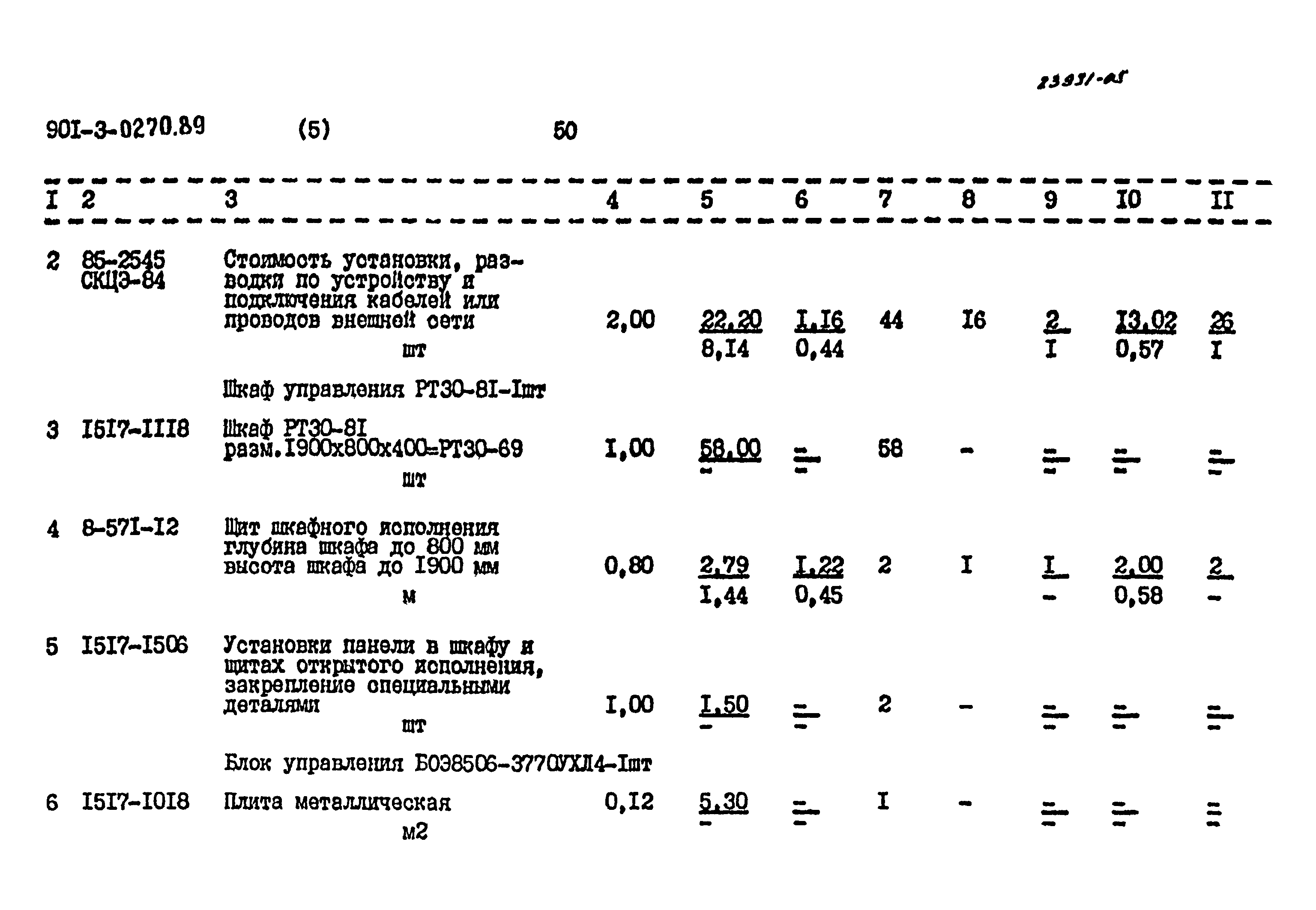 Типовые проектные решения 901-3-0270.89