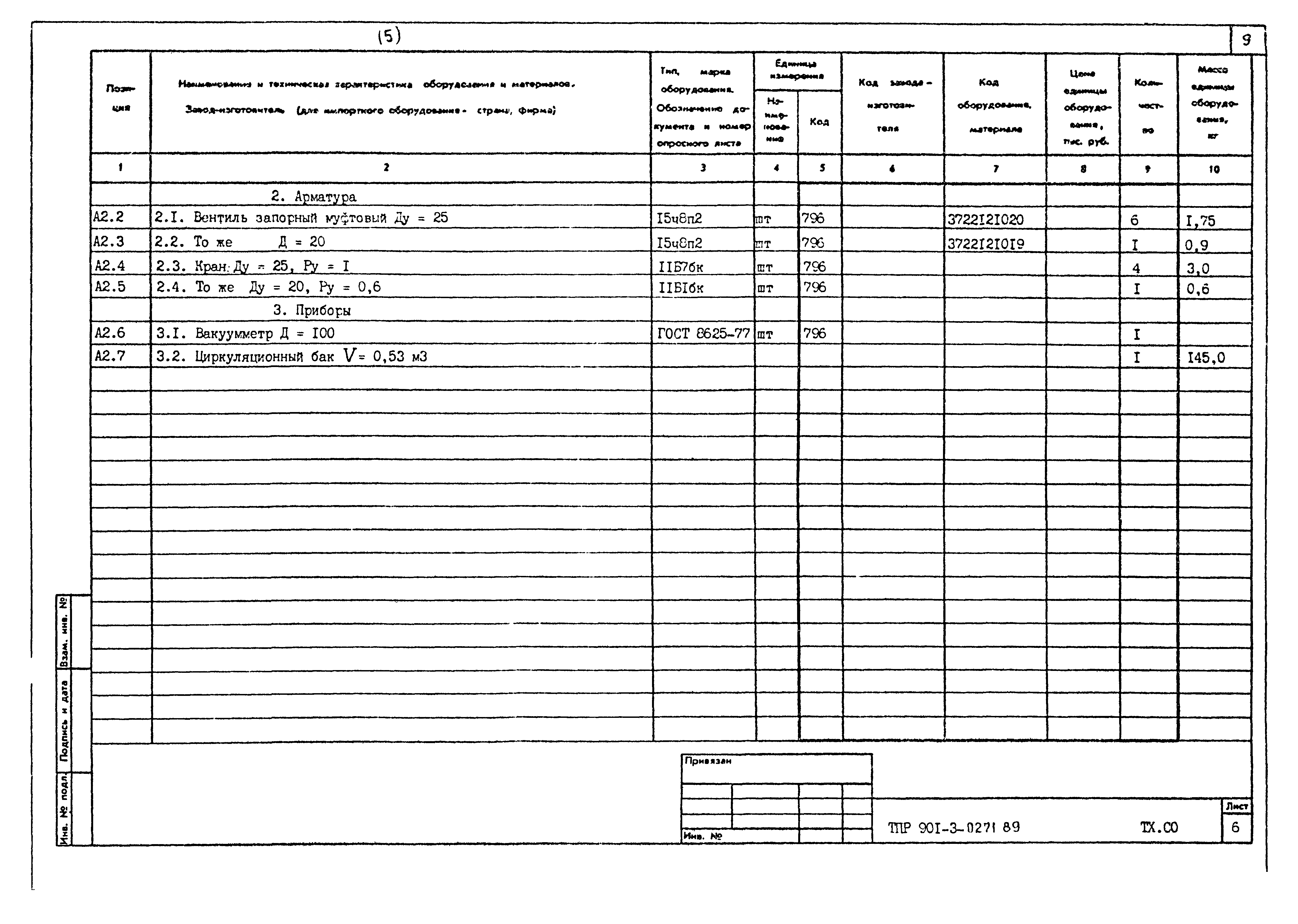 Типовые проектные решения 901-3-0271.89