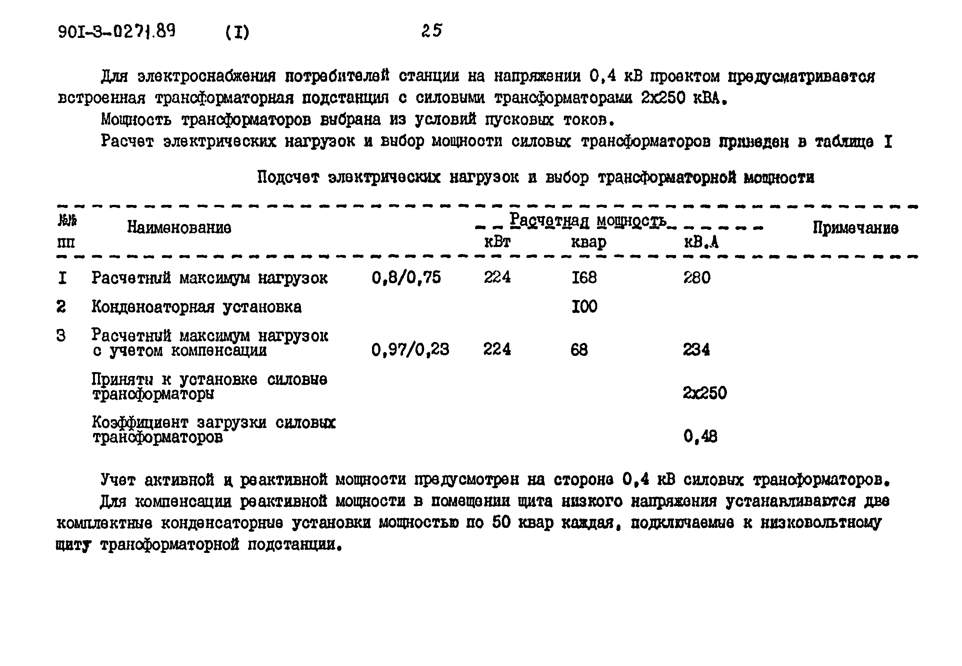 Типовые проектные решения 901-3-0271.89