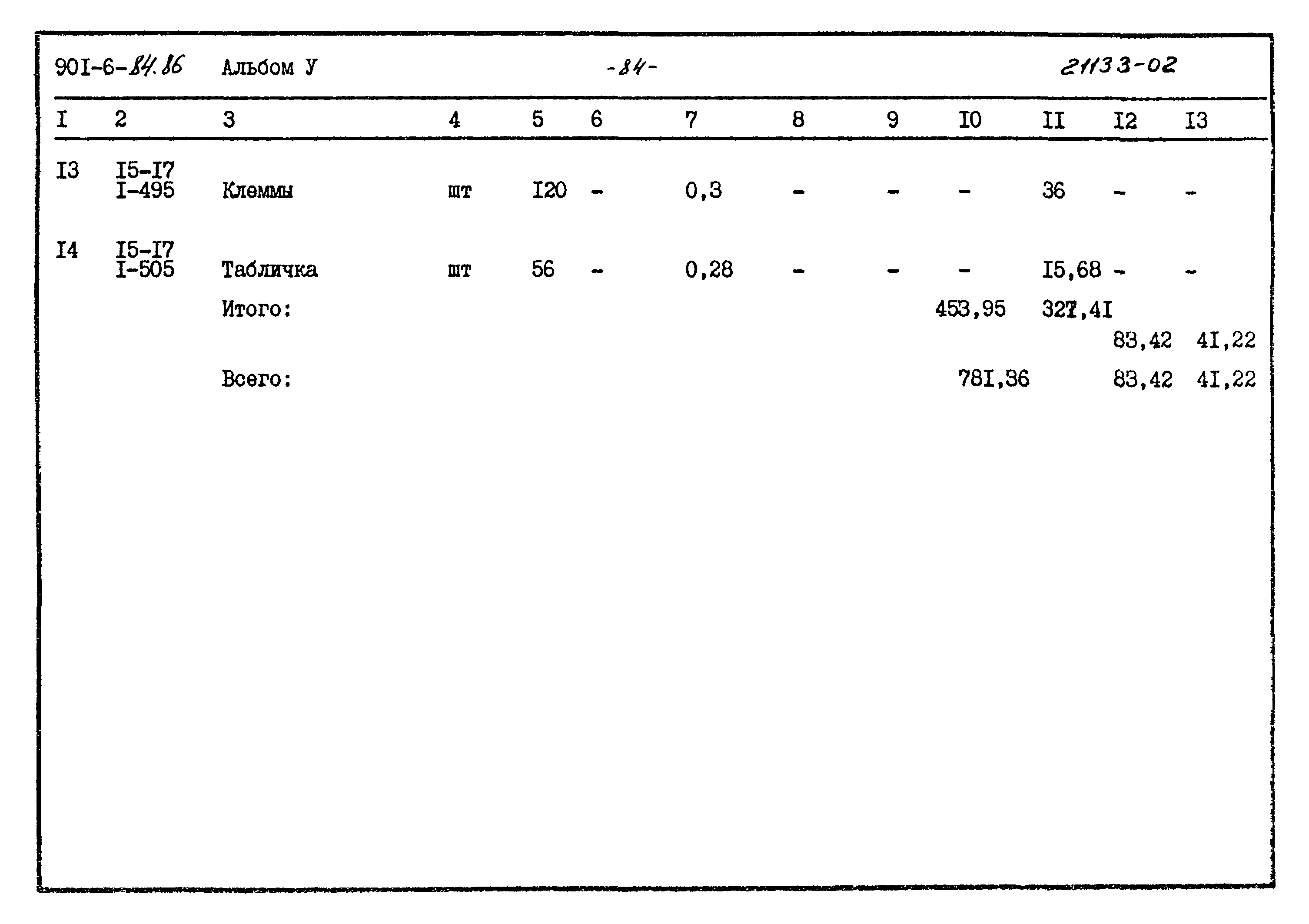 Типовой проект 901-6-84.86