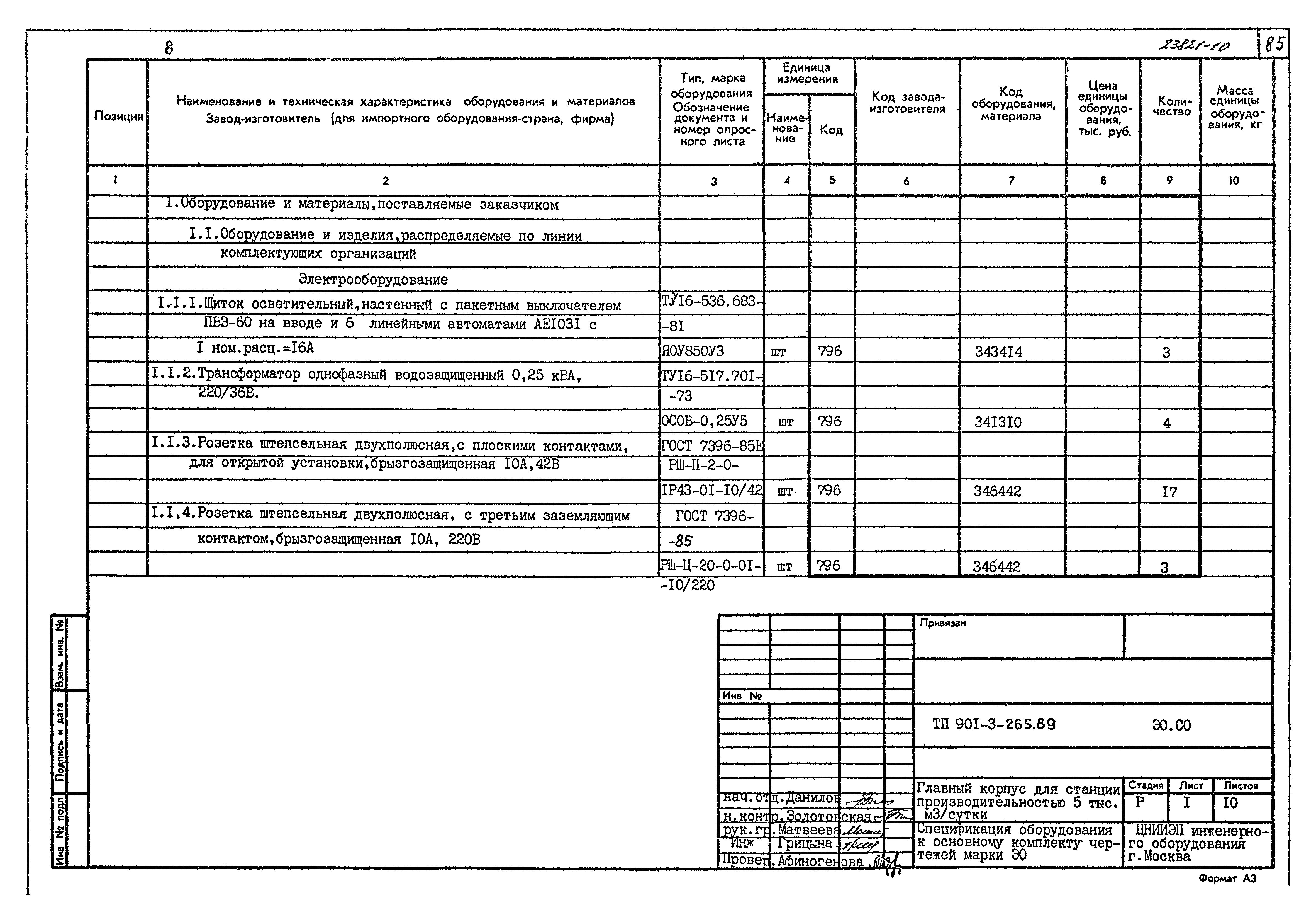 Типовой проект 901-3-265.89