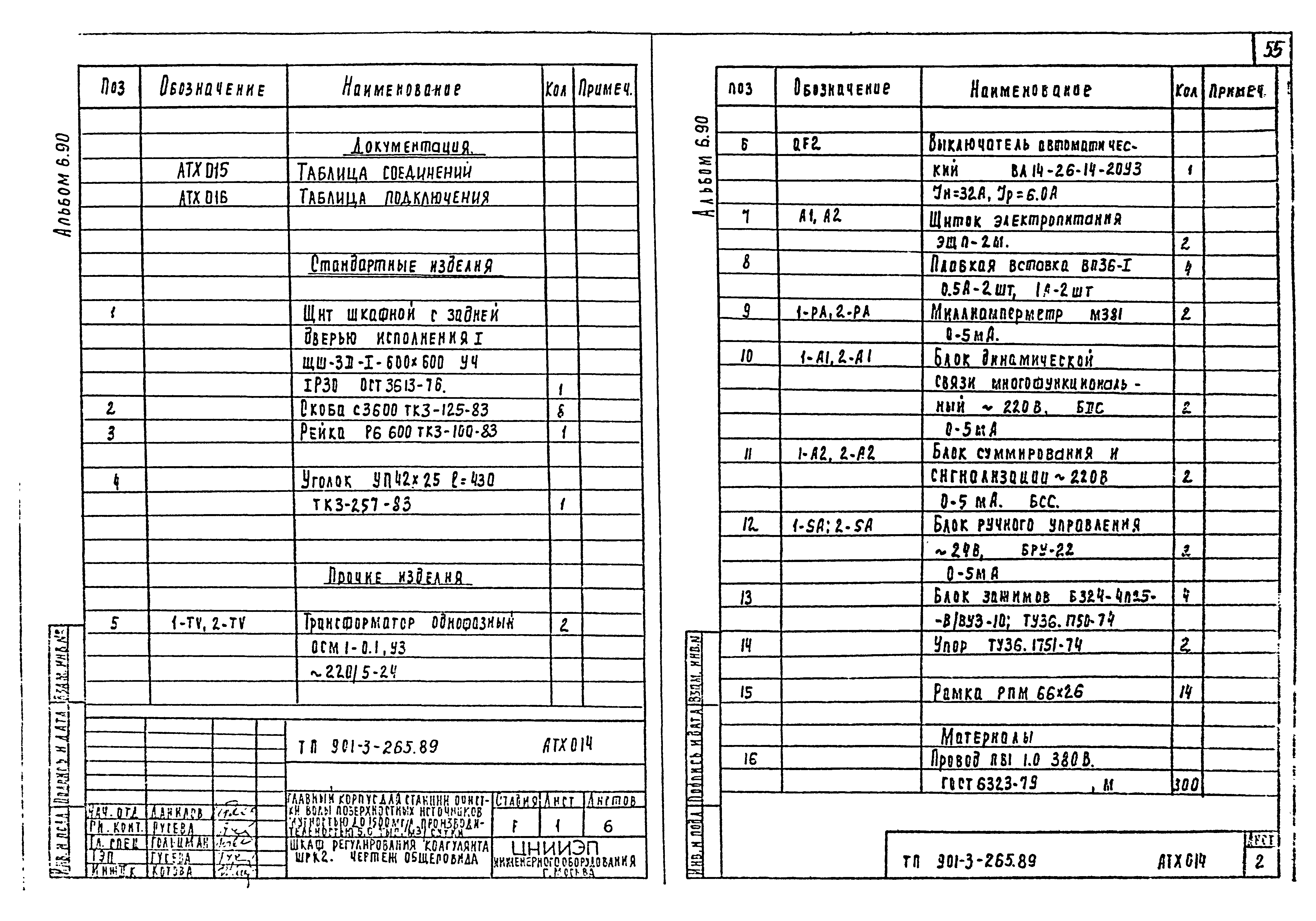 Схема соединений таблица соединений