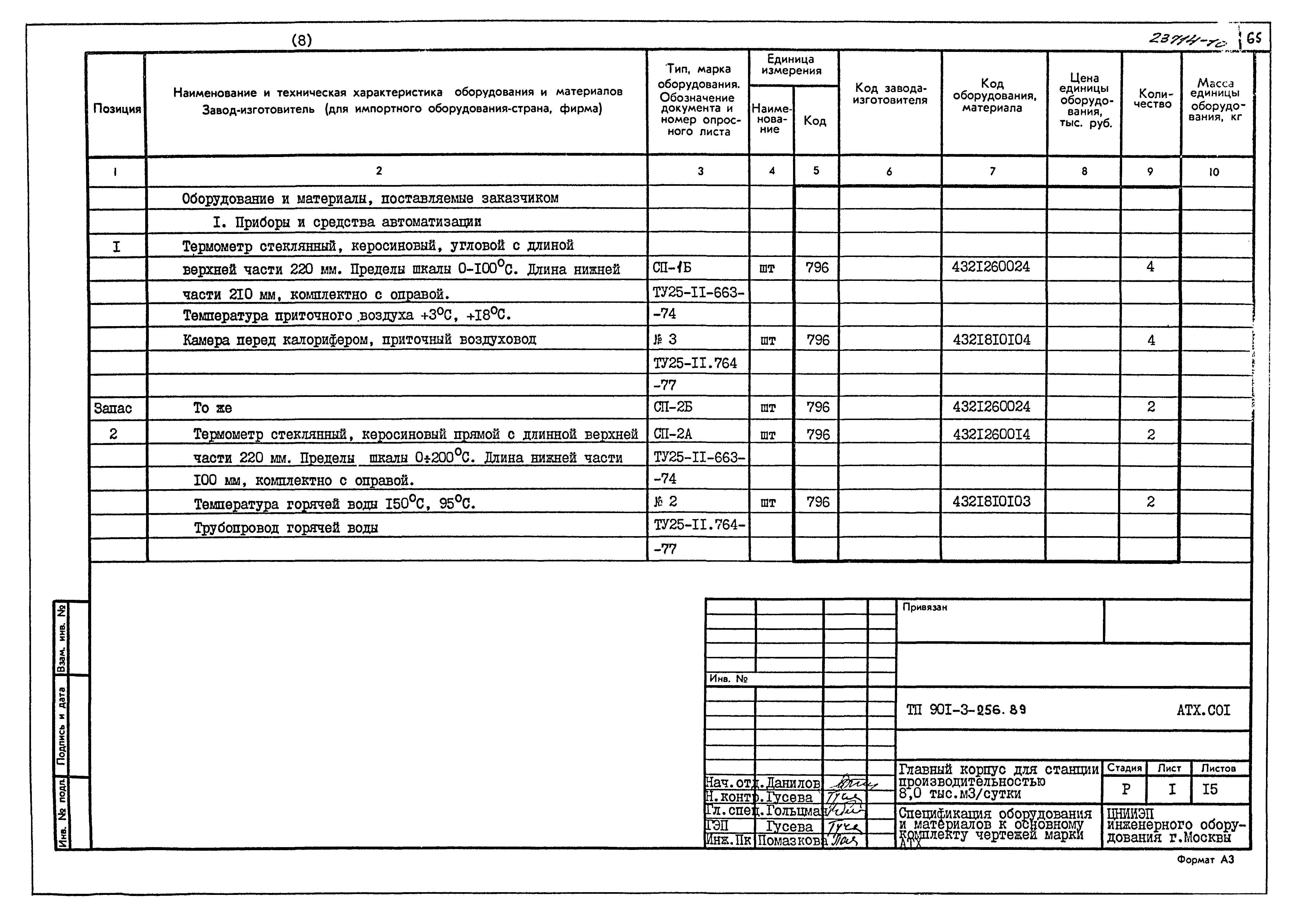 Типовой проект 901-3-256.89