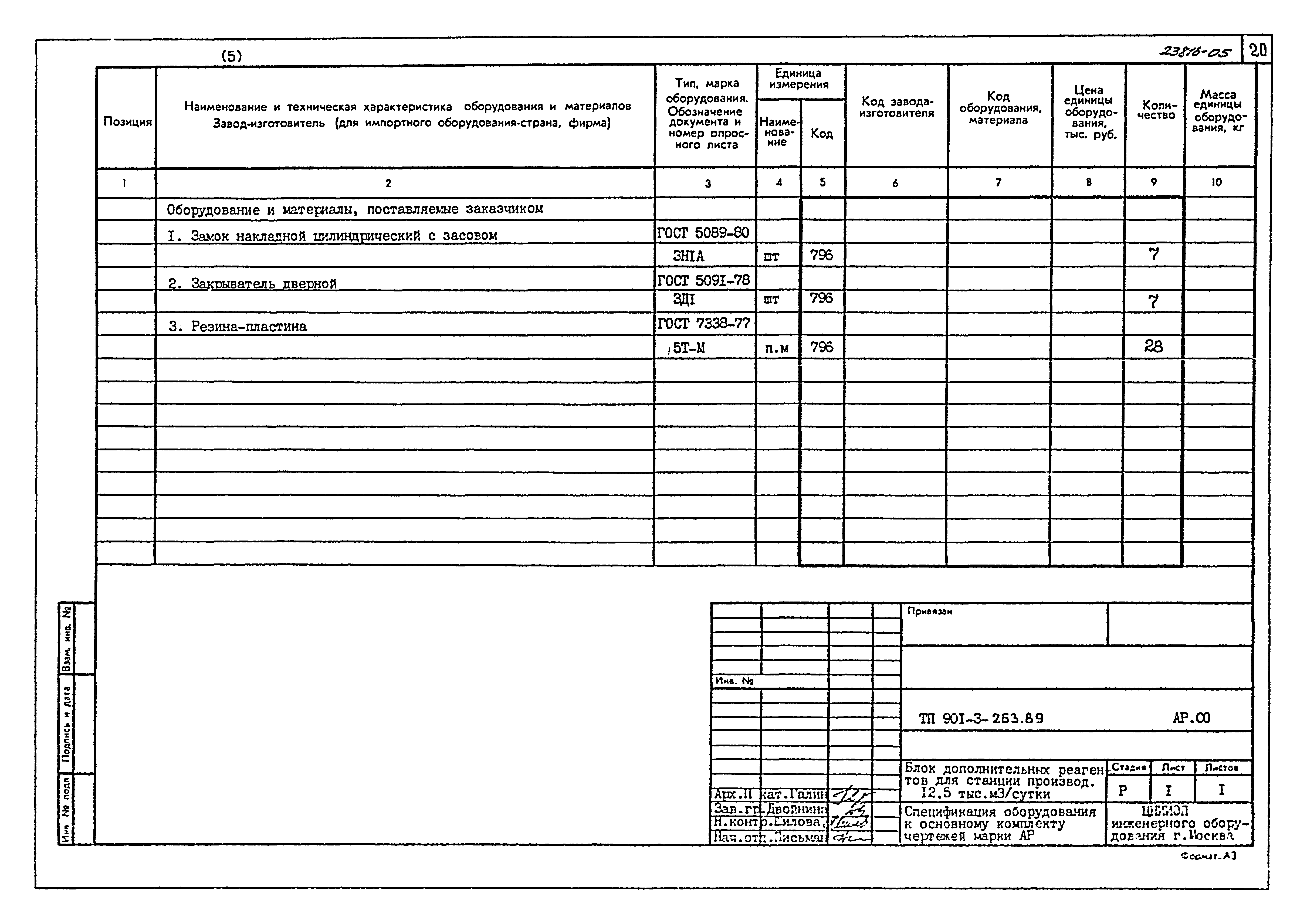 Типовой проект 901-3-263.89