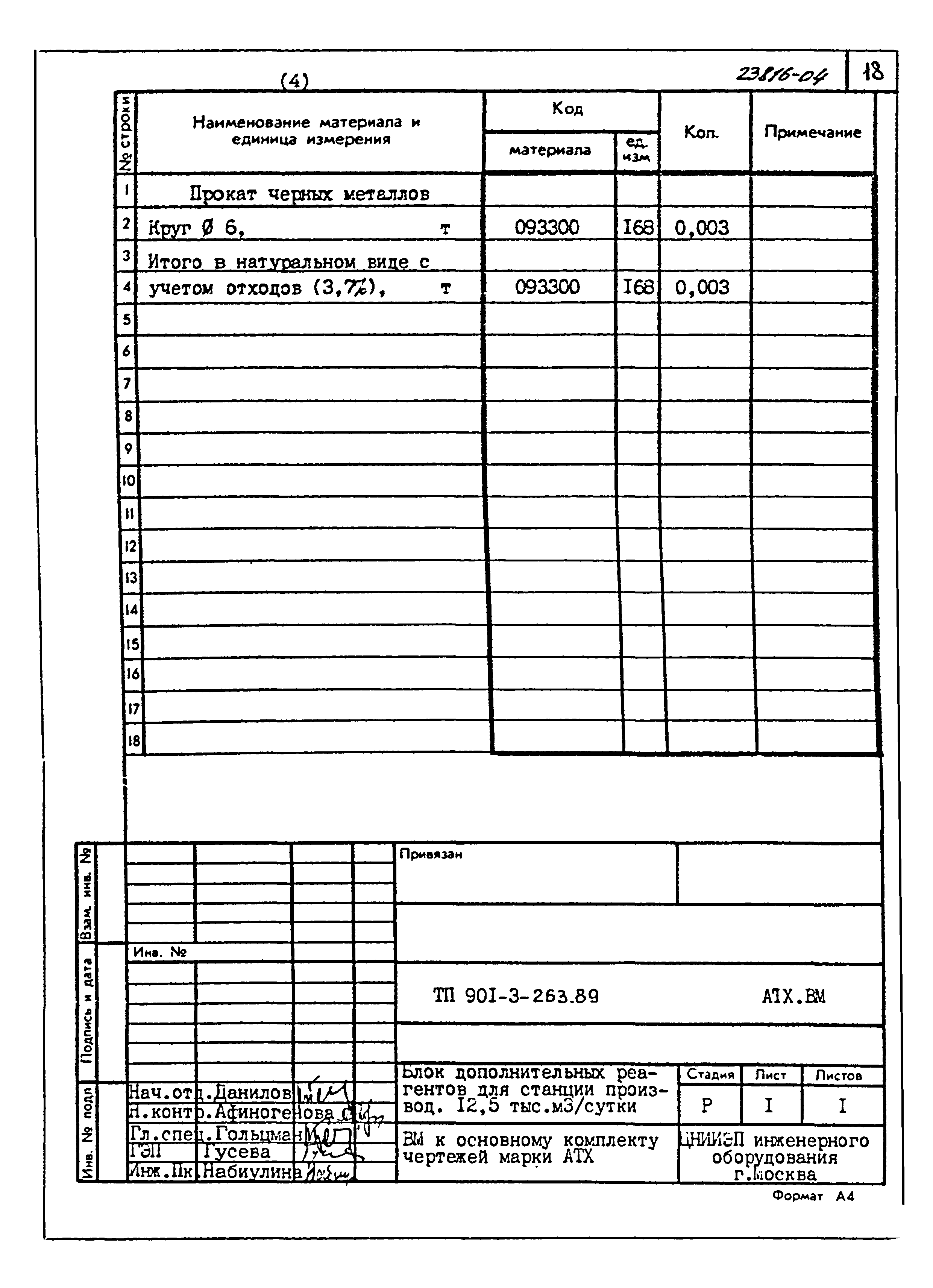 Типовой проект 901-3-263.89