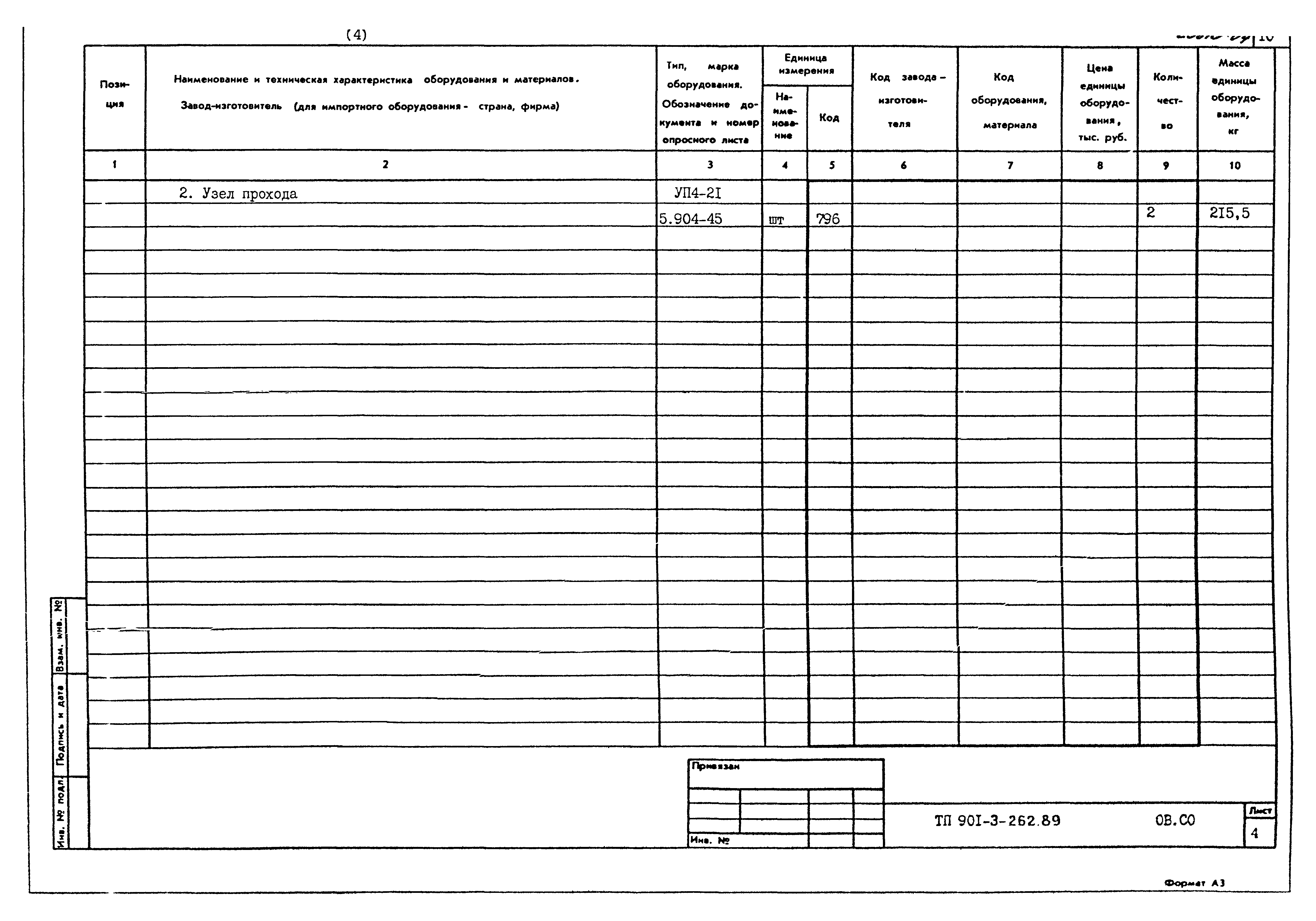 Типовой проект 901-3-262.89