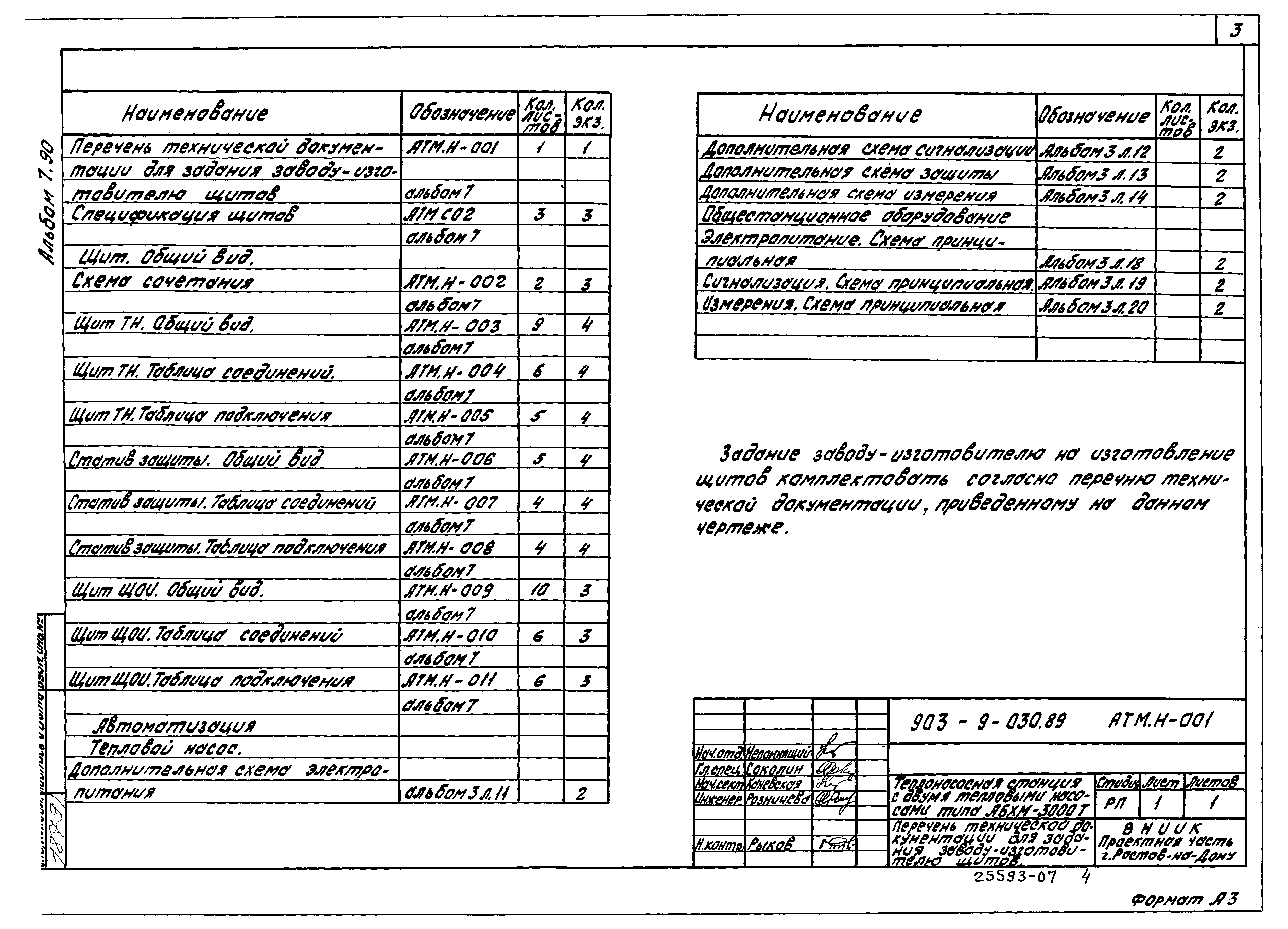 Типовые проектные решения 903-9-030.89