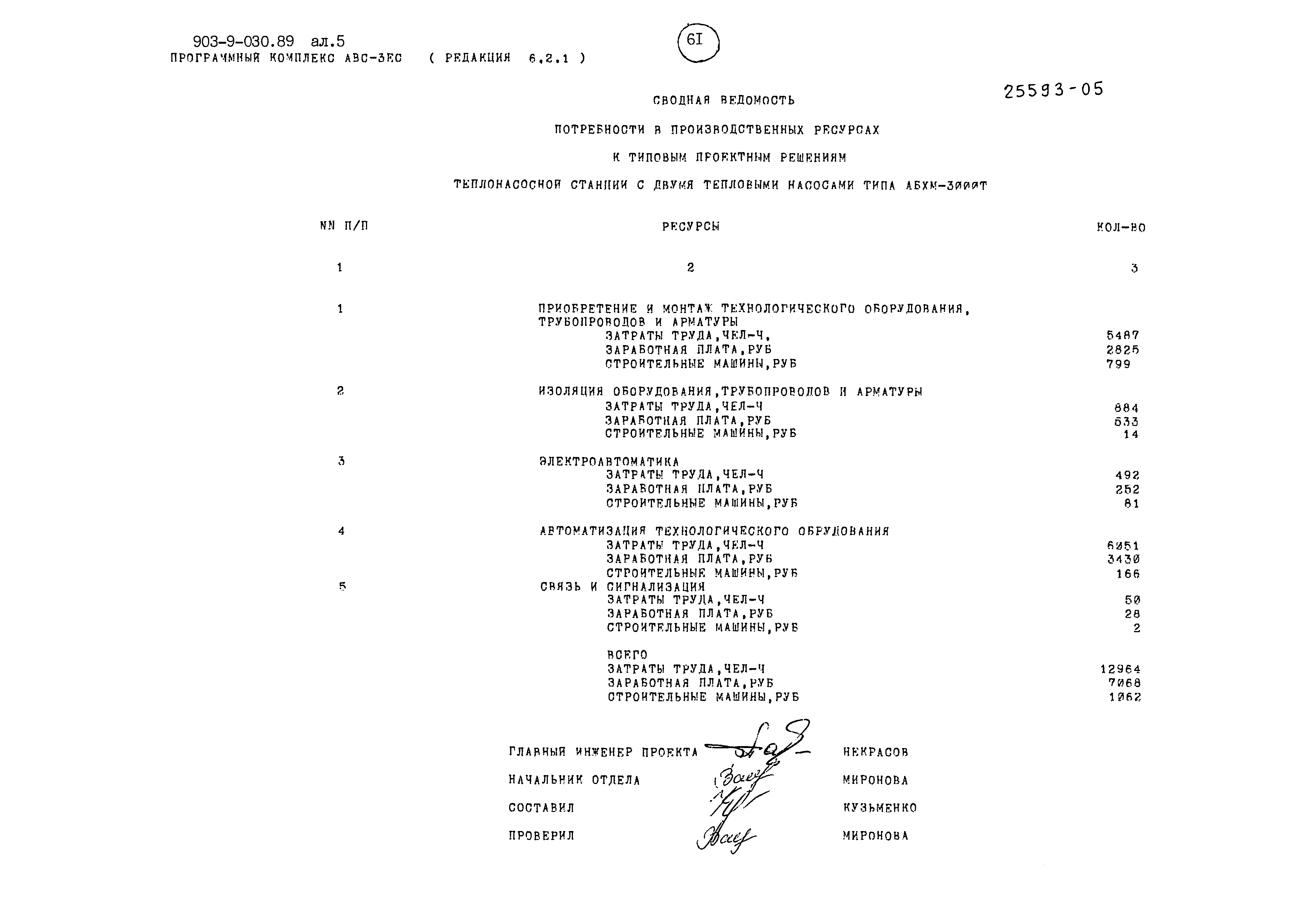 Типовые проектные решения 903-9-030.89