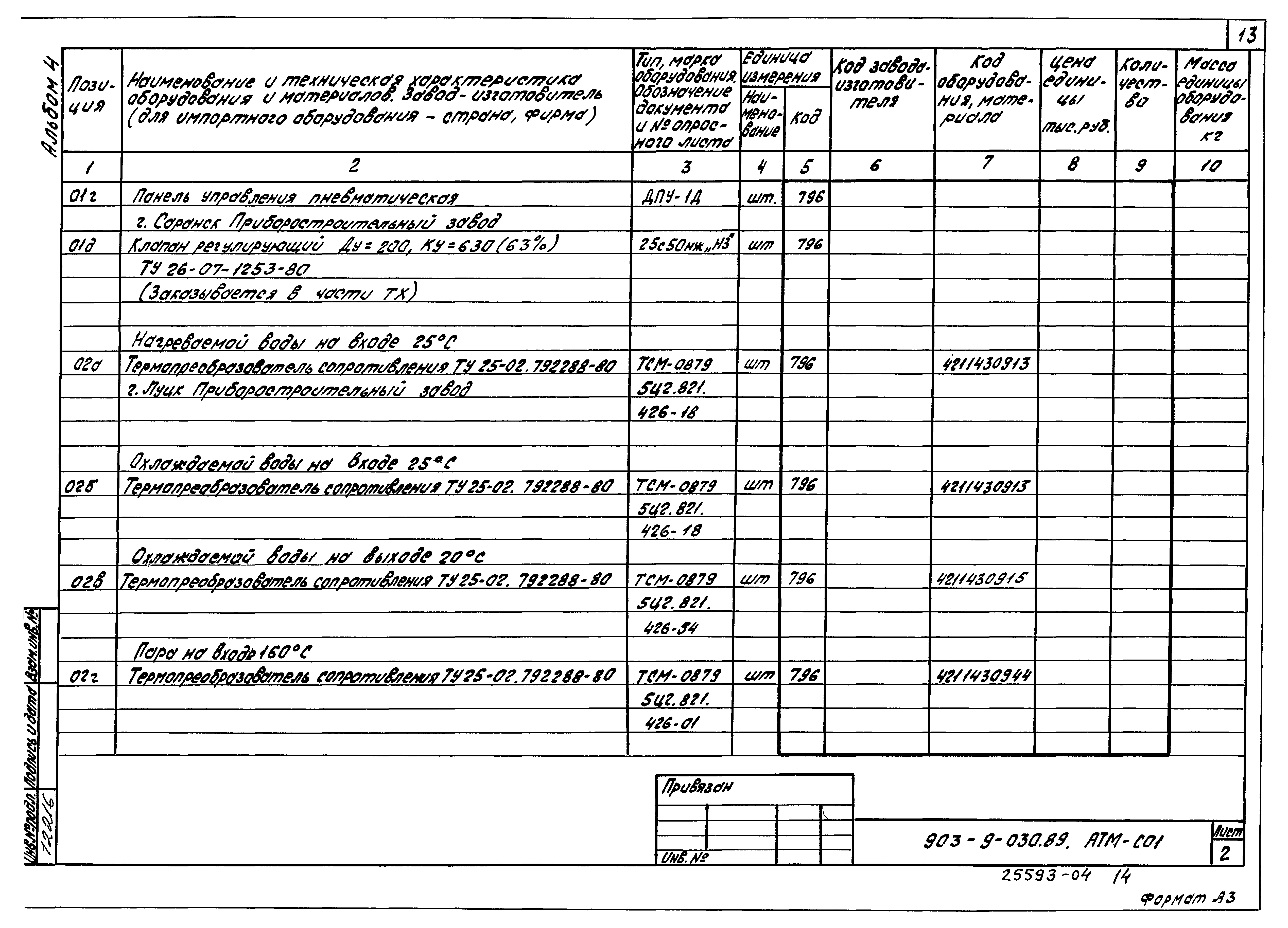 Типовые проектные решения 903-9-030.89