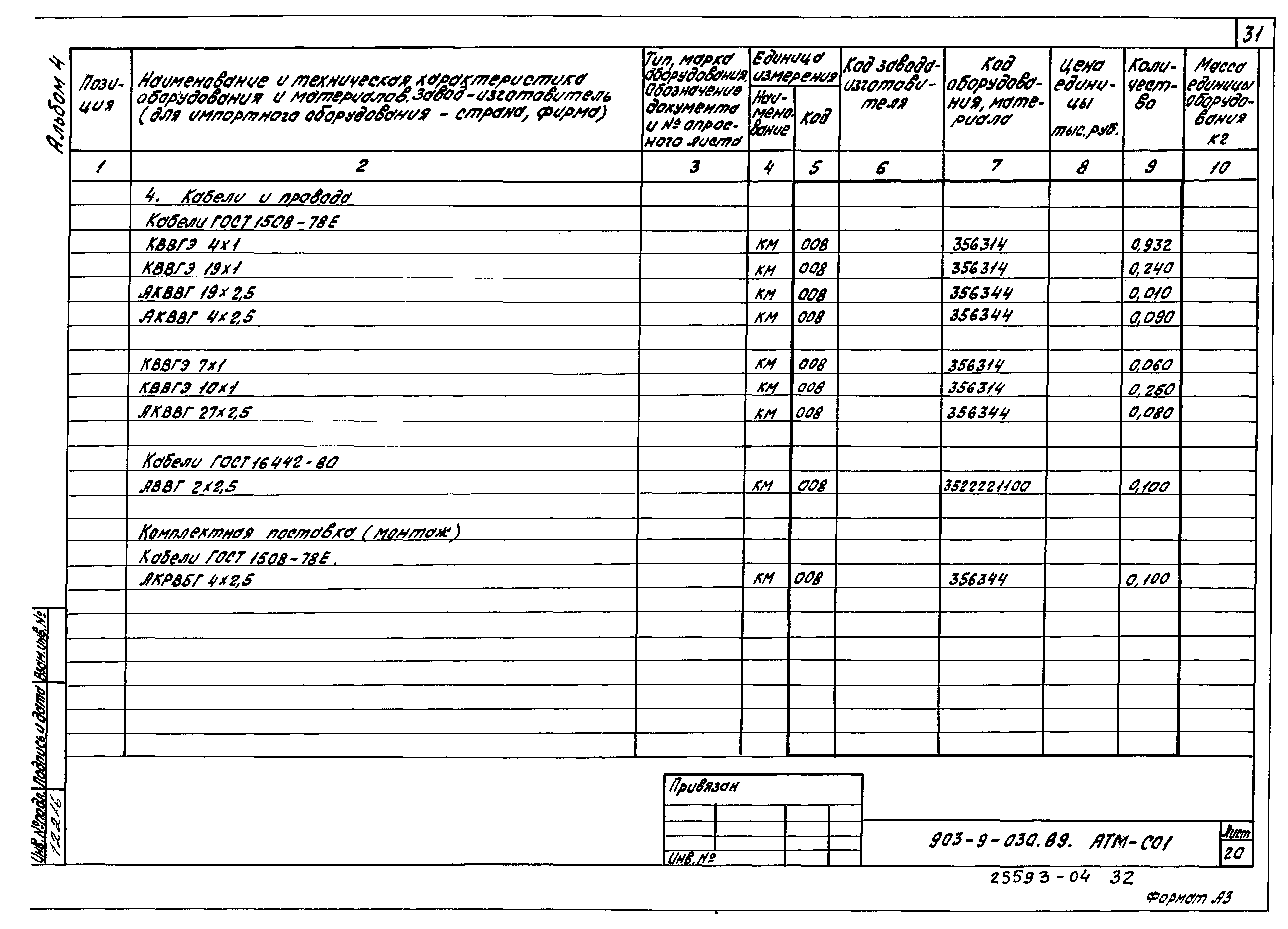Типовые проектные решения 903-9-030.89