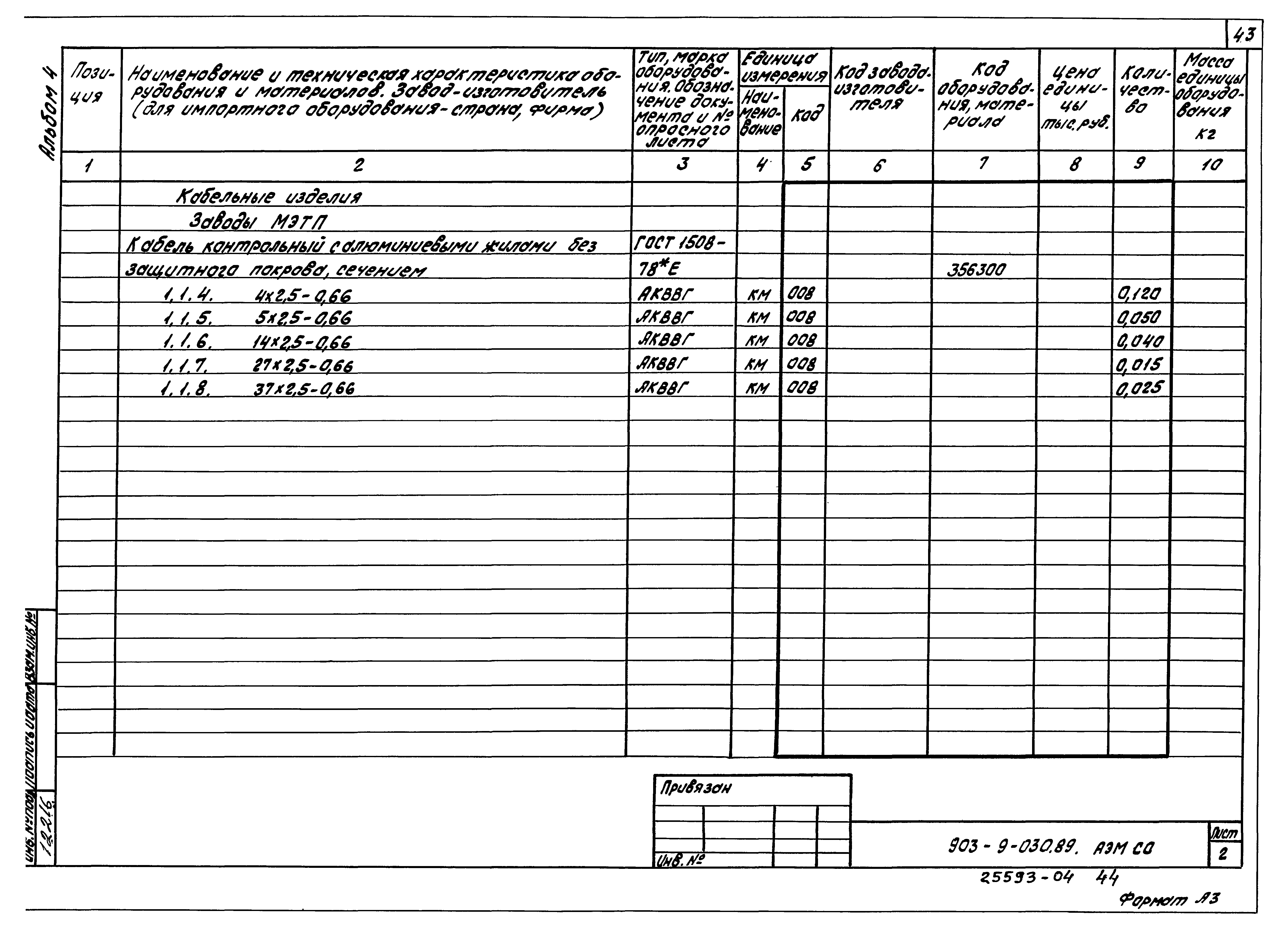 Типовые проектные решения 903-9-030.89