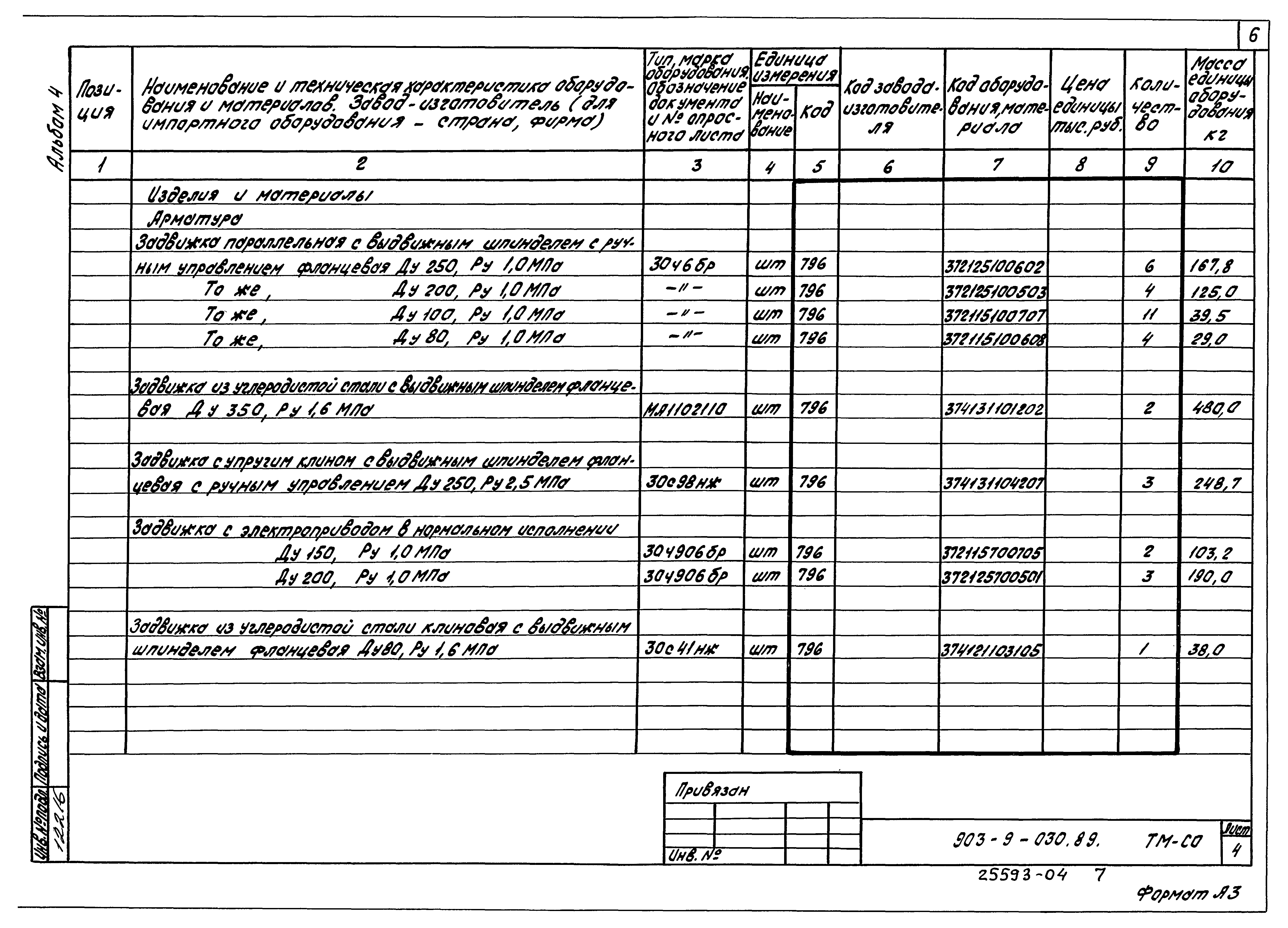 Типовые проектные решения 903-9-030.89