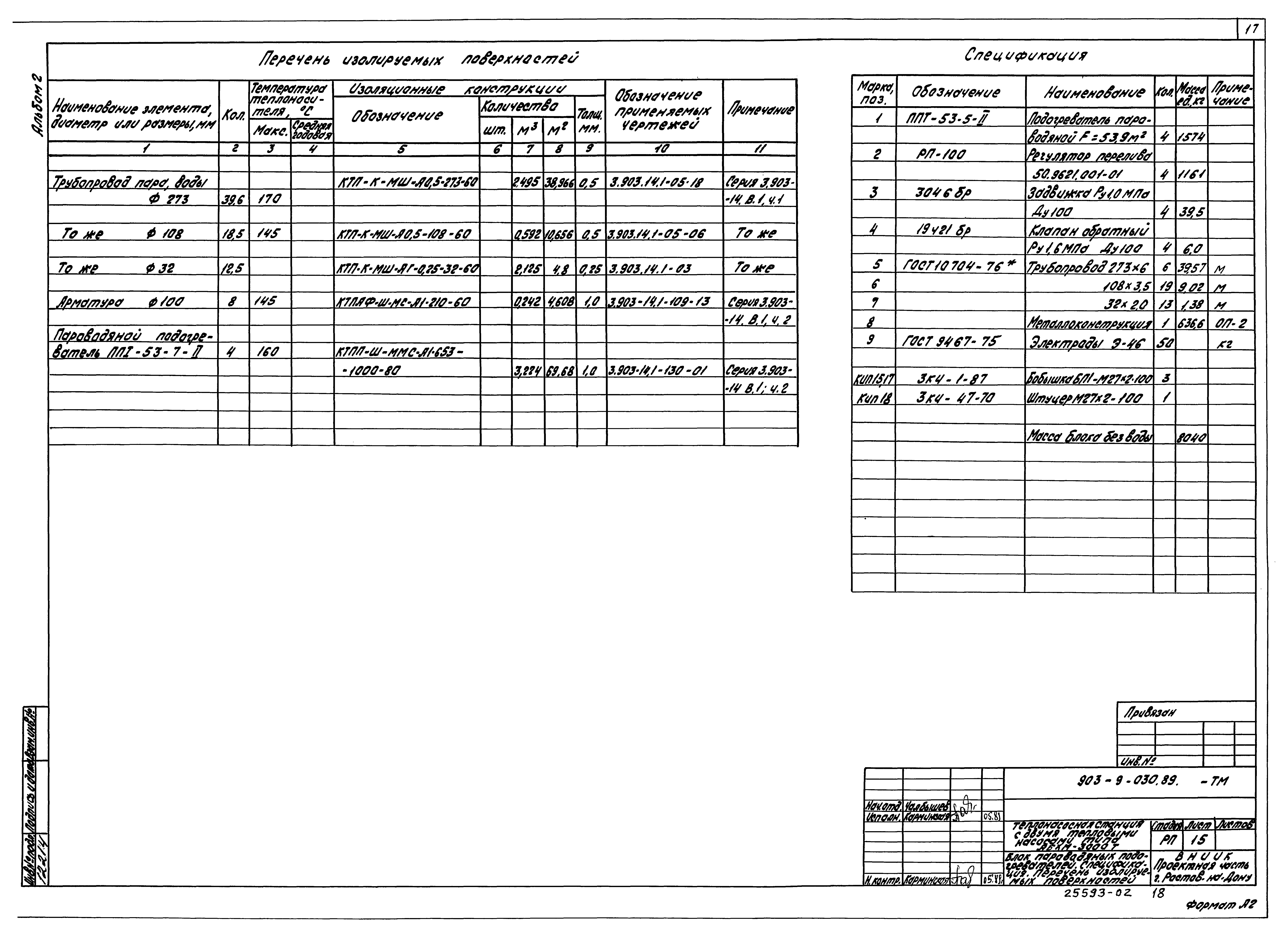 Типовые проектные решения 903-9-030.89