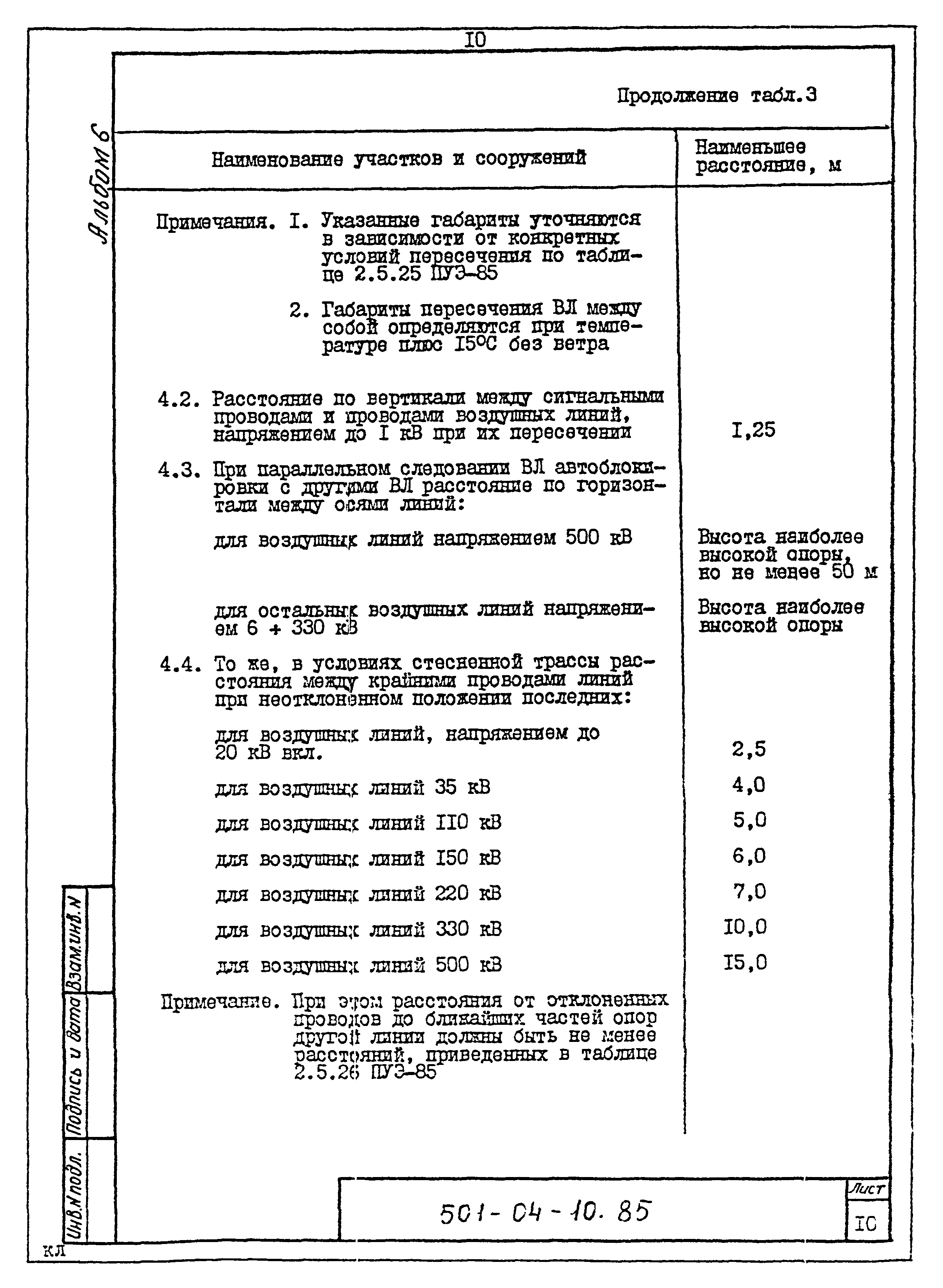 Типовые проектные решения 501-04-10.85