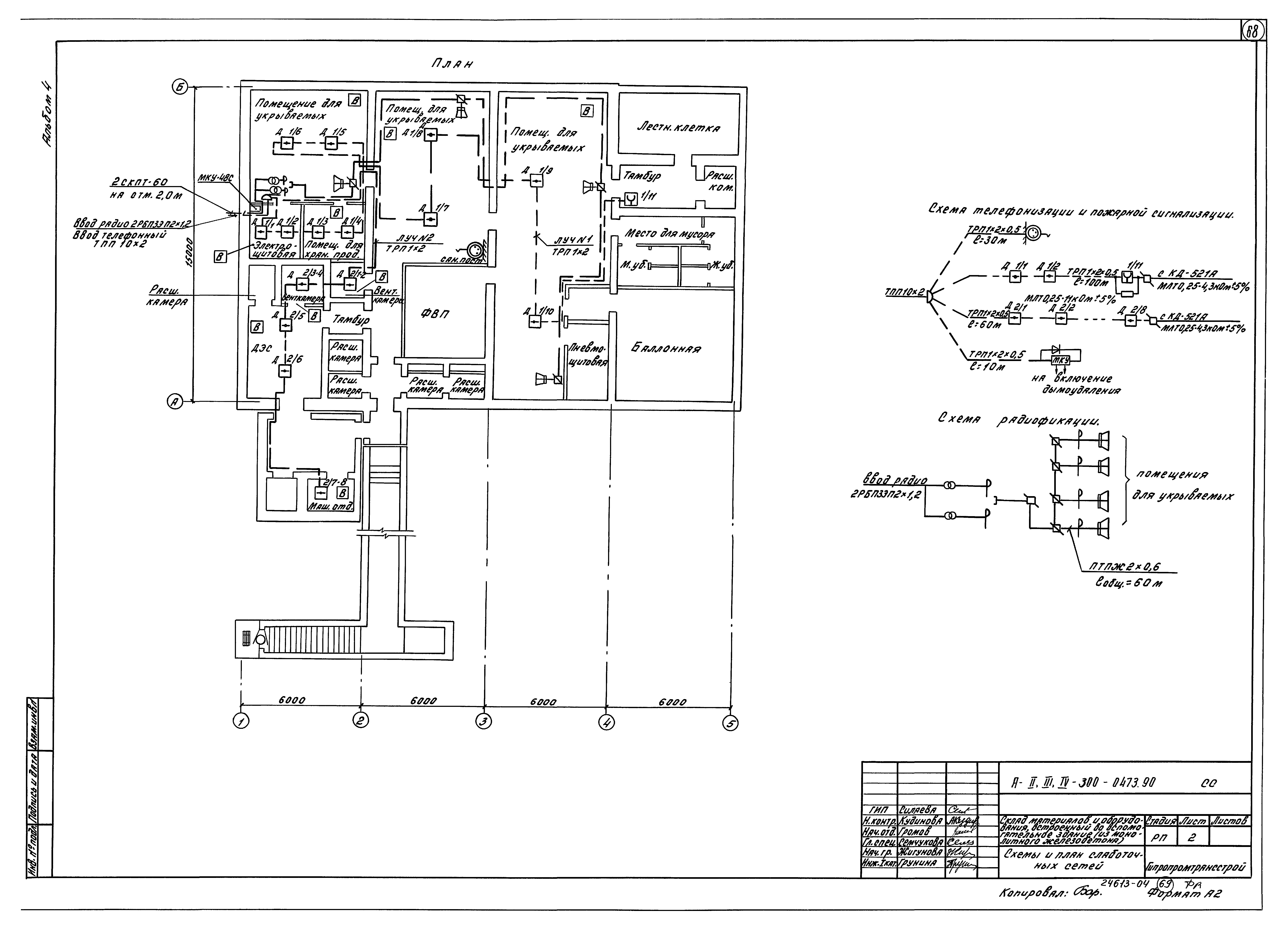 Типовые проектные решения А-II,III,IV-300-0473.90