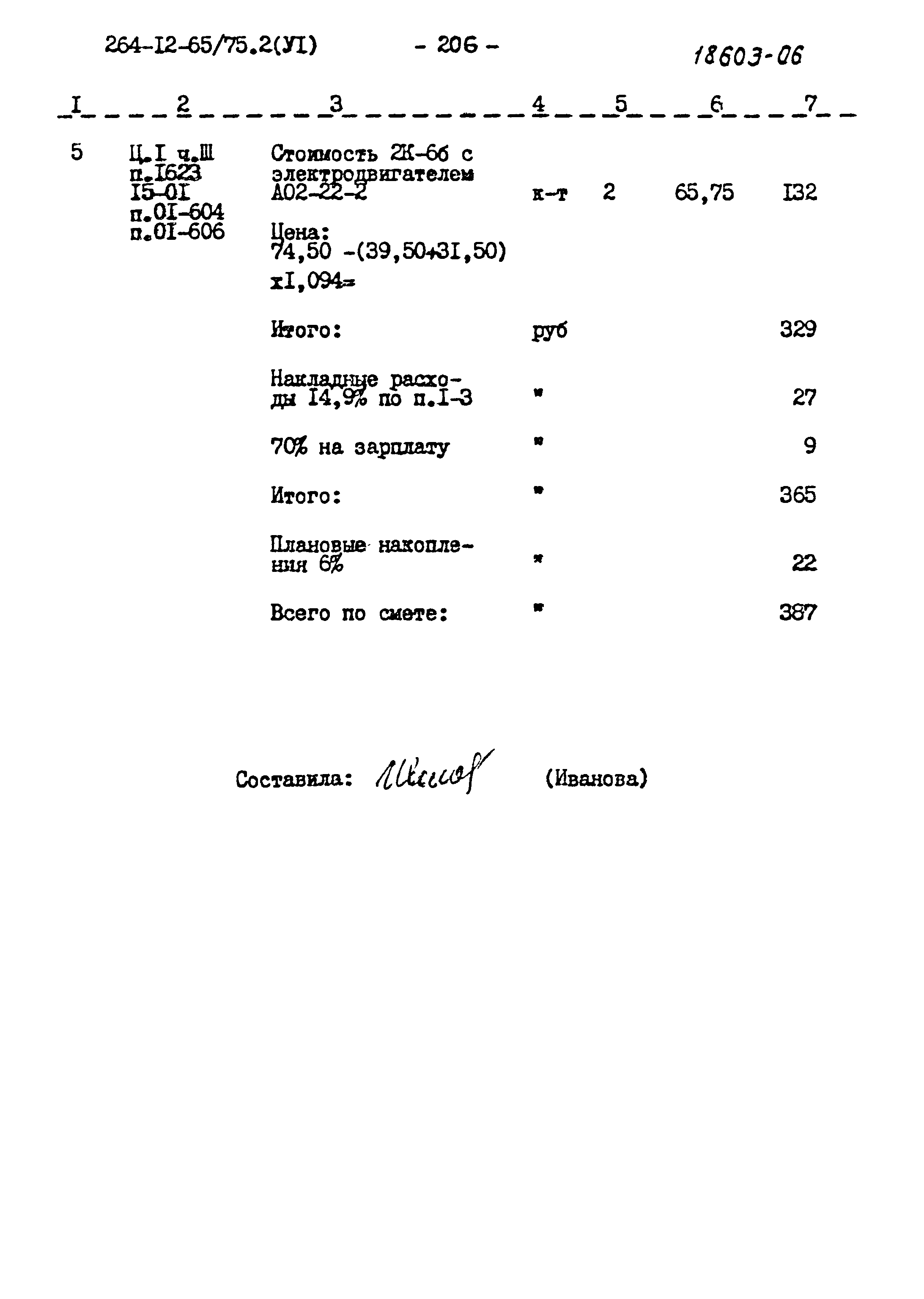 Типовой проект 264-12-65/75.2