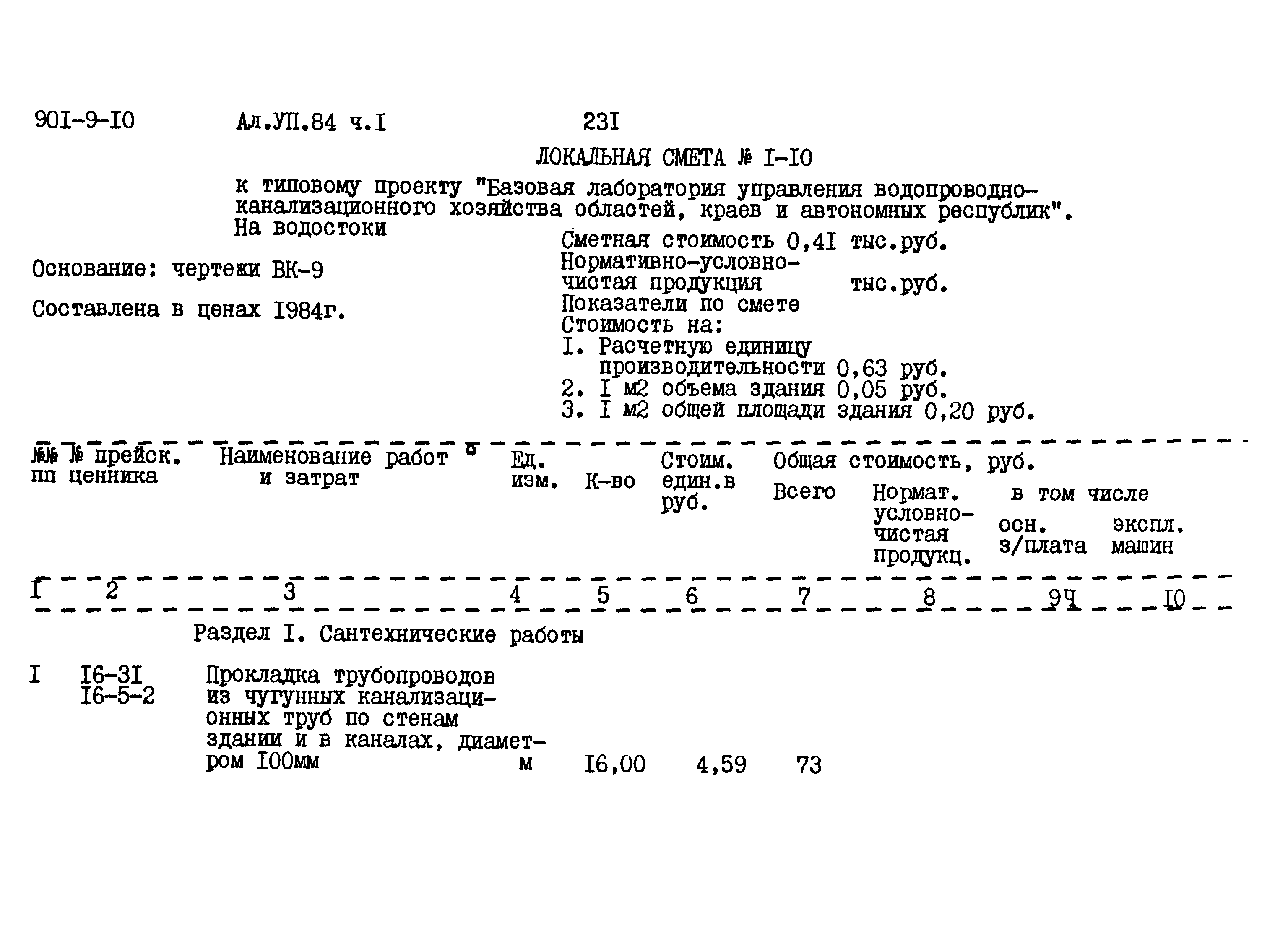 Типовой проект 901-9-10