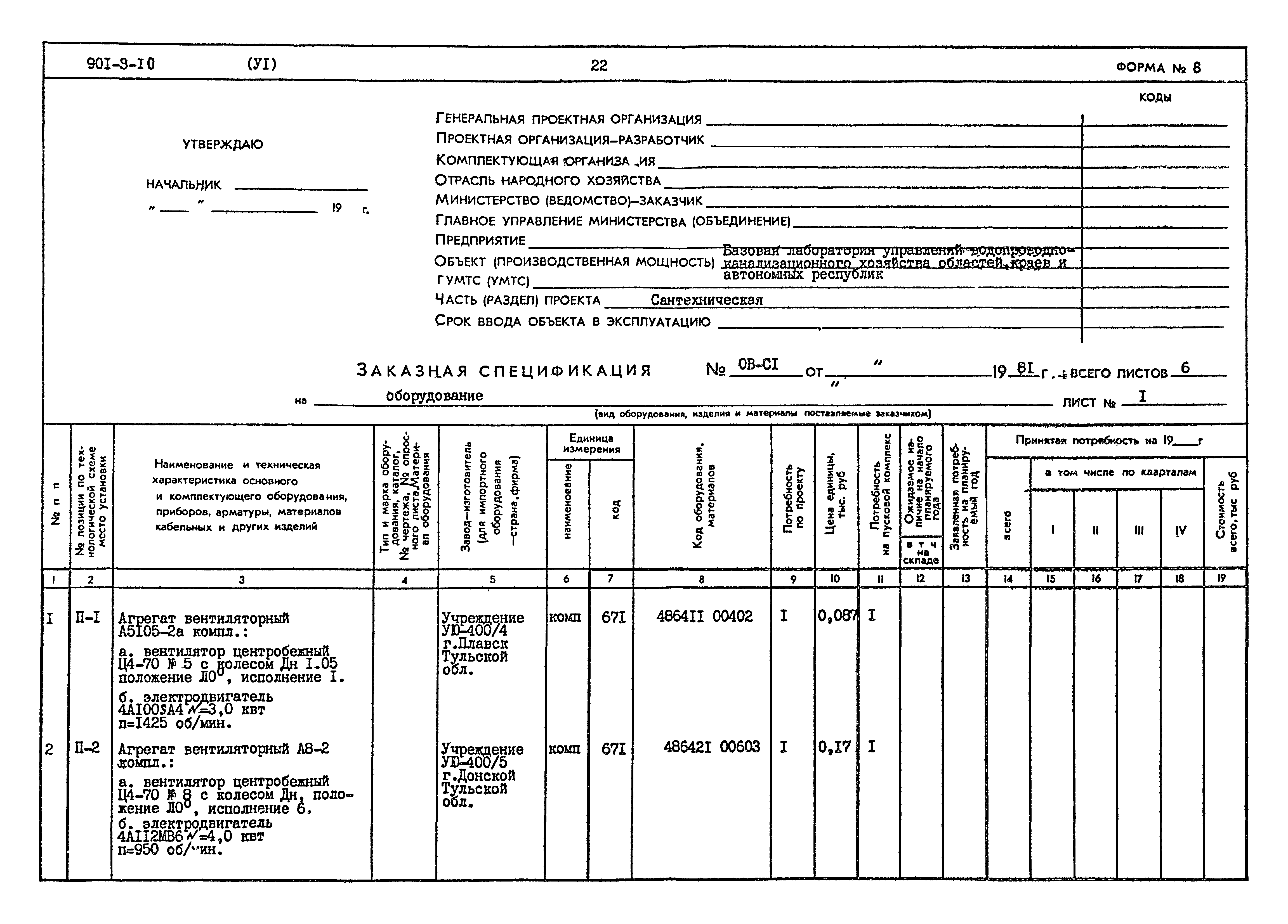 Типовой проект 901-9-10