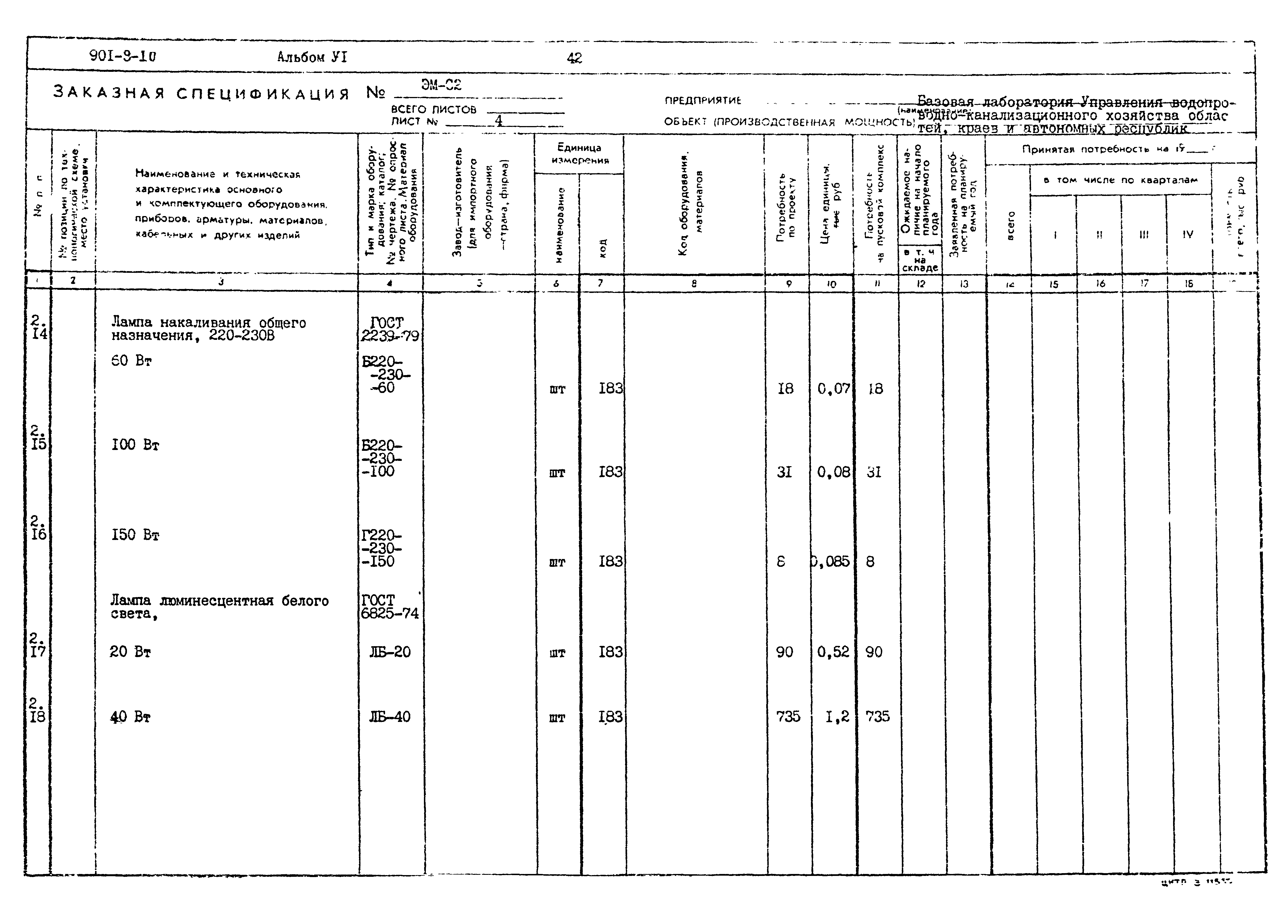 Типовой проект 901-9-10