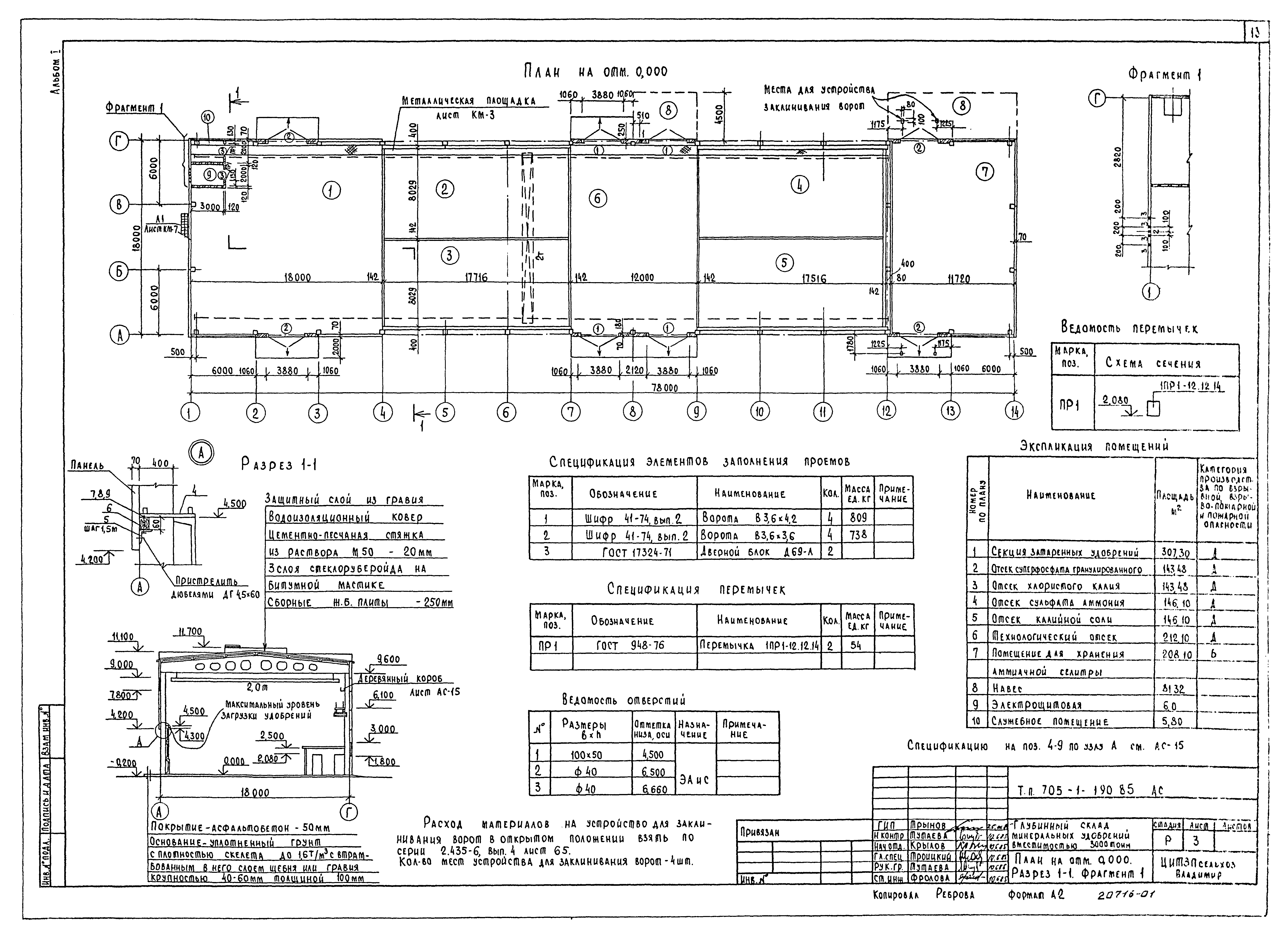 Типовой проект 705-1-190.85
