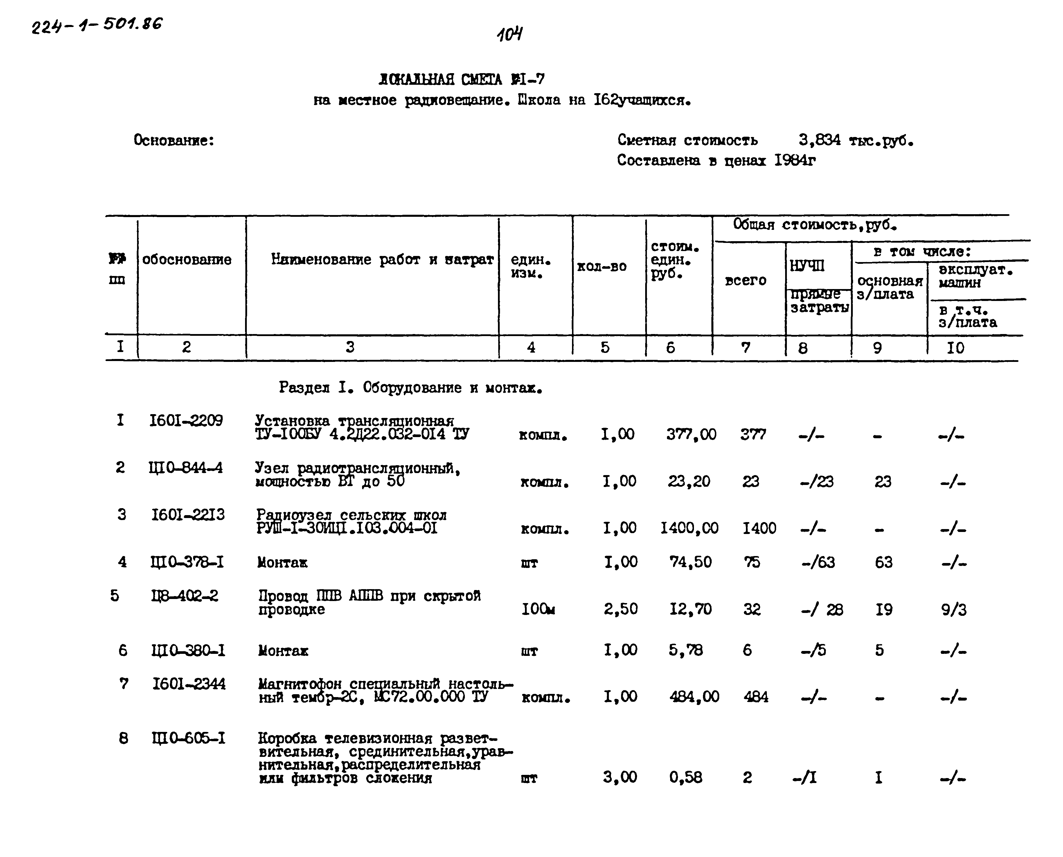 Типовой проект 224-1-501.86