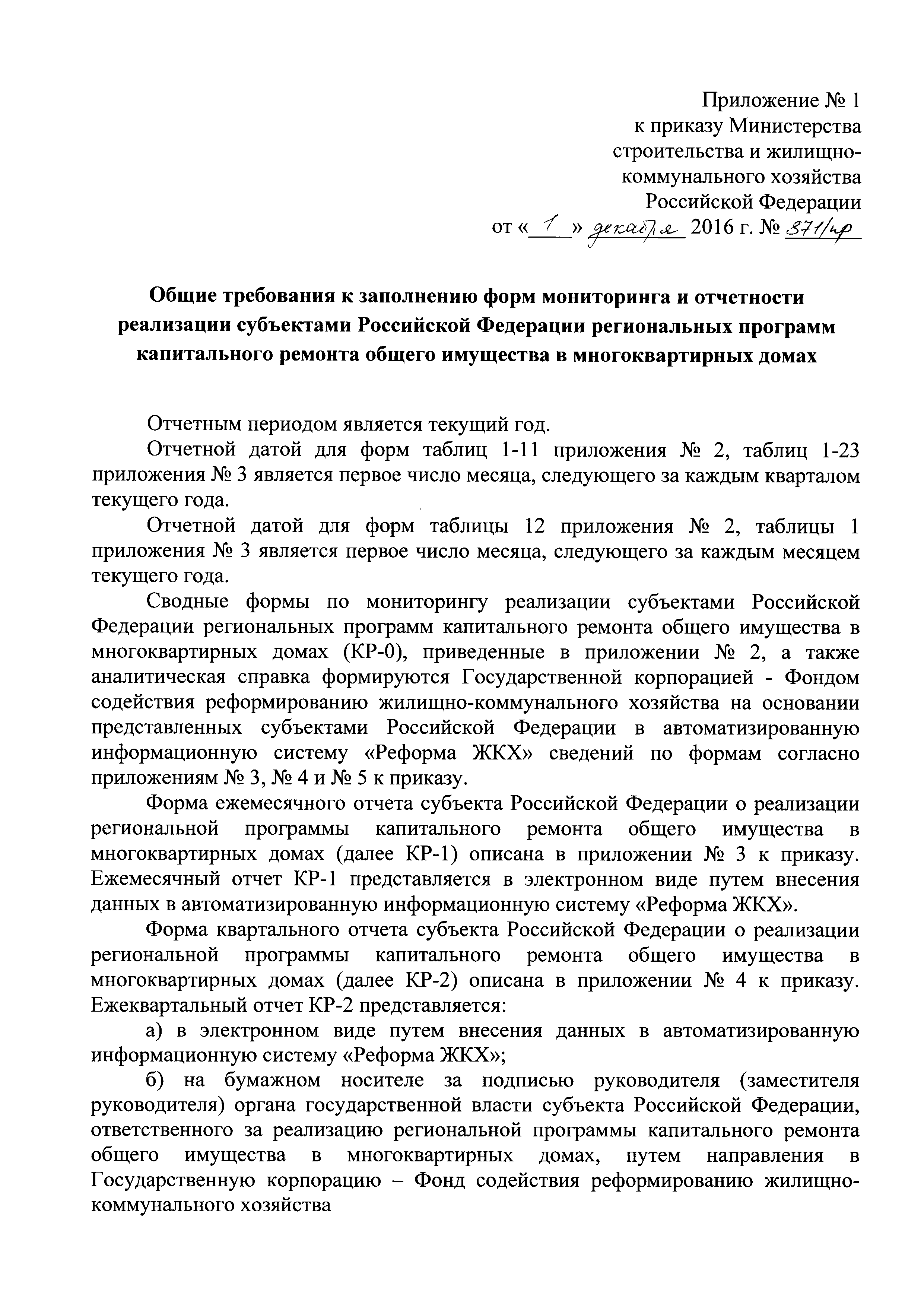 Приказ 871/пр