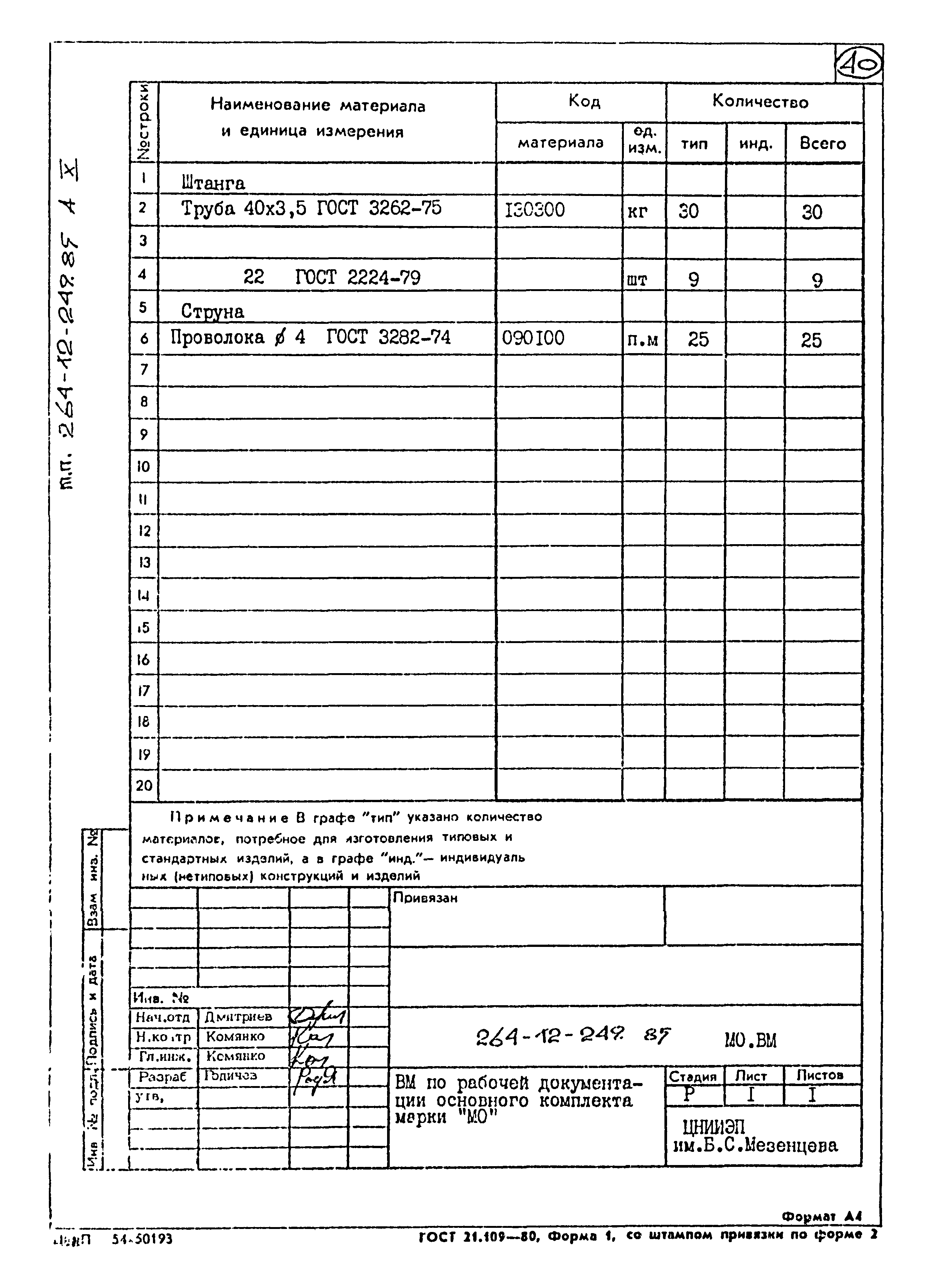 Типовой проект 264-12-249.85