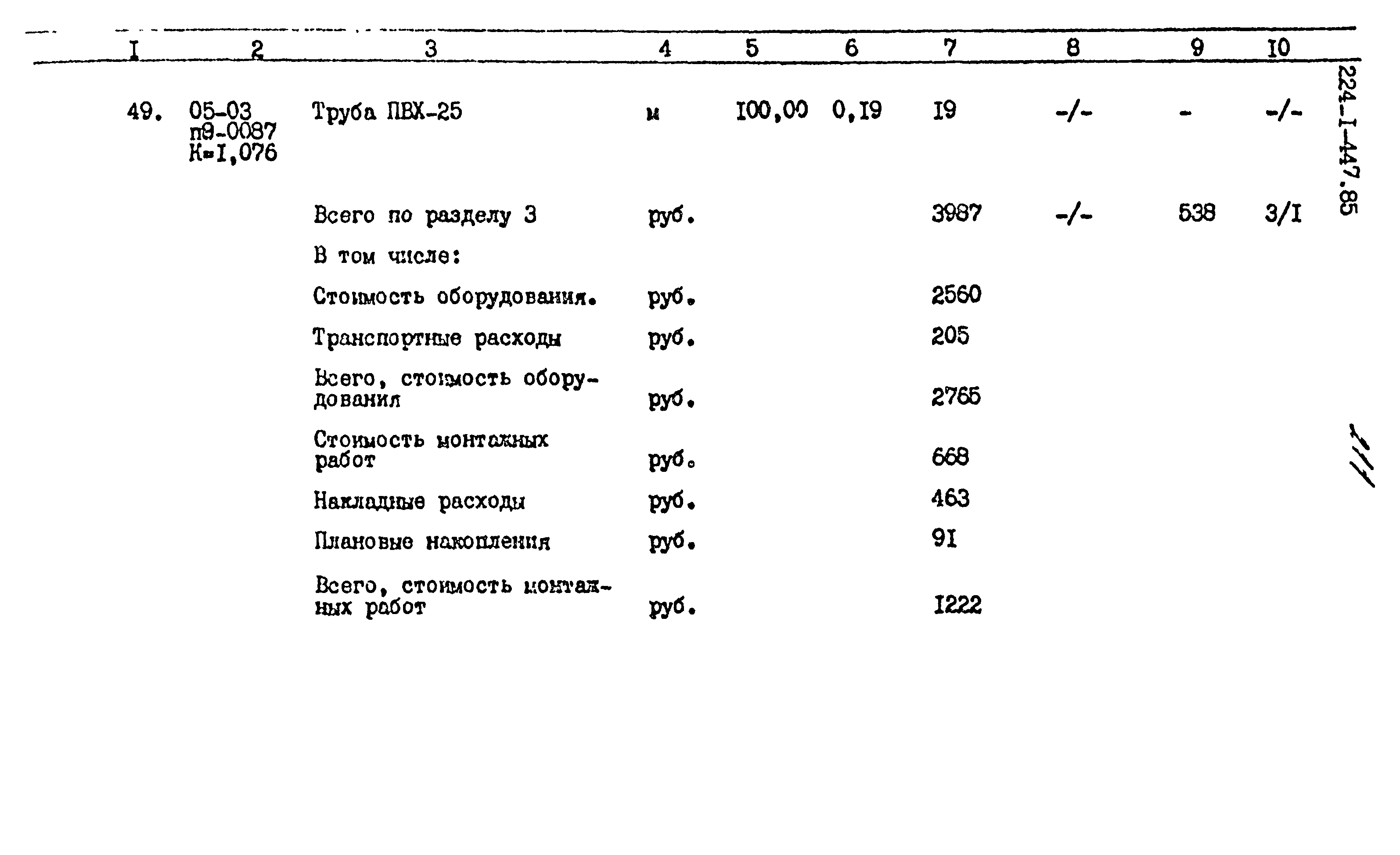 Типовой проект 224-1-447.85