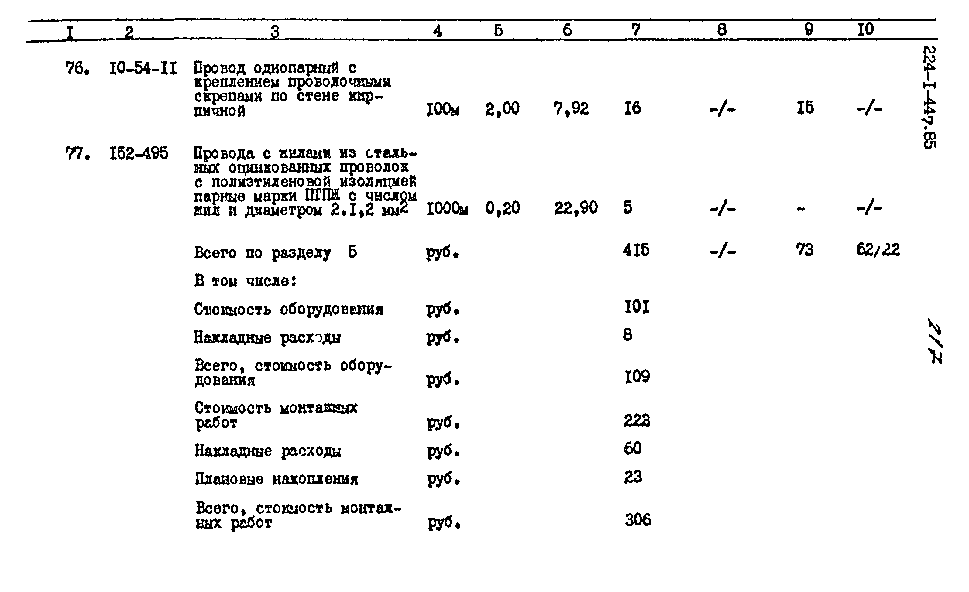 Типовой проект 224-1-447.85