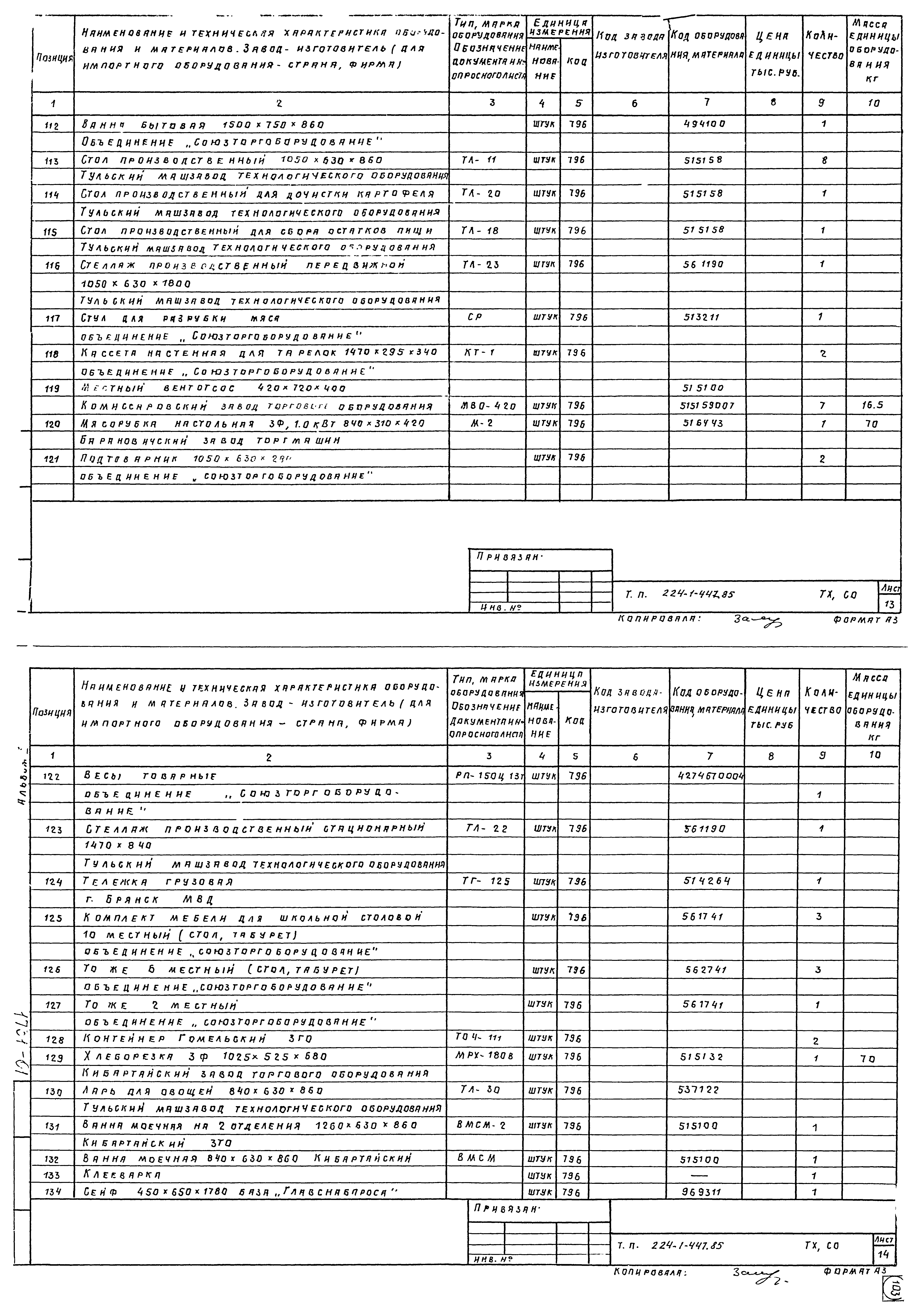 Типовой проект 224-1-447.85